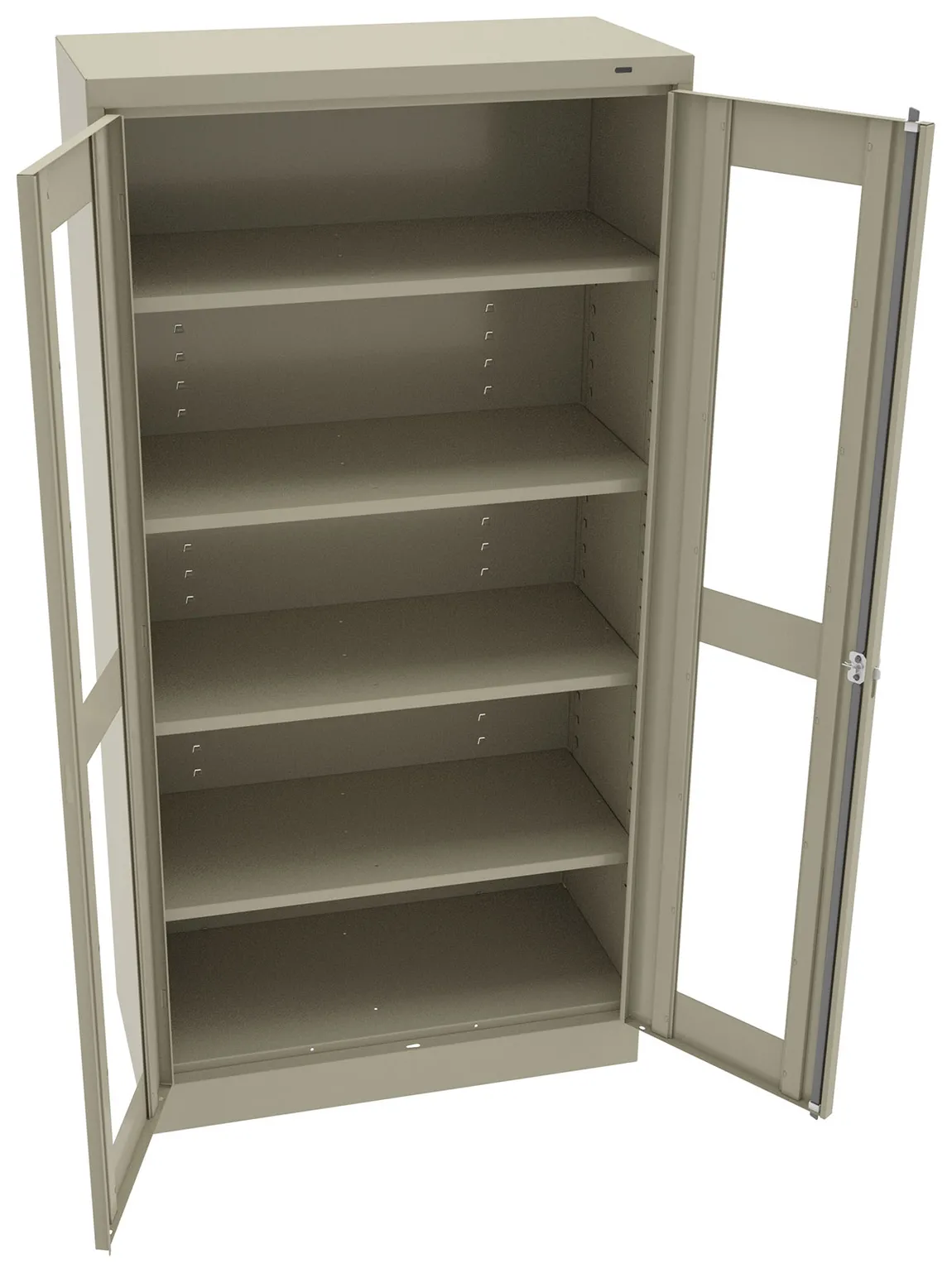 Storage Cabinet with See Through Doors