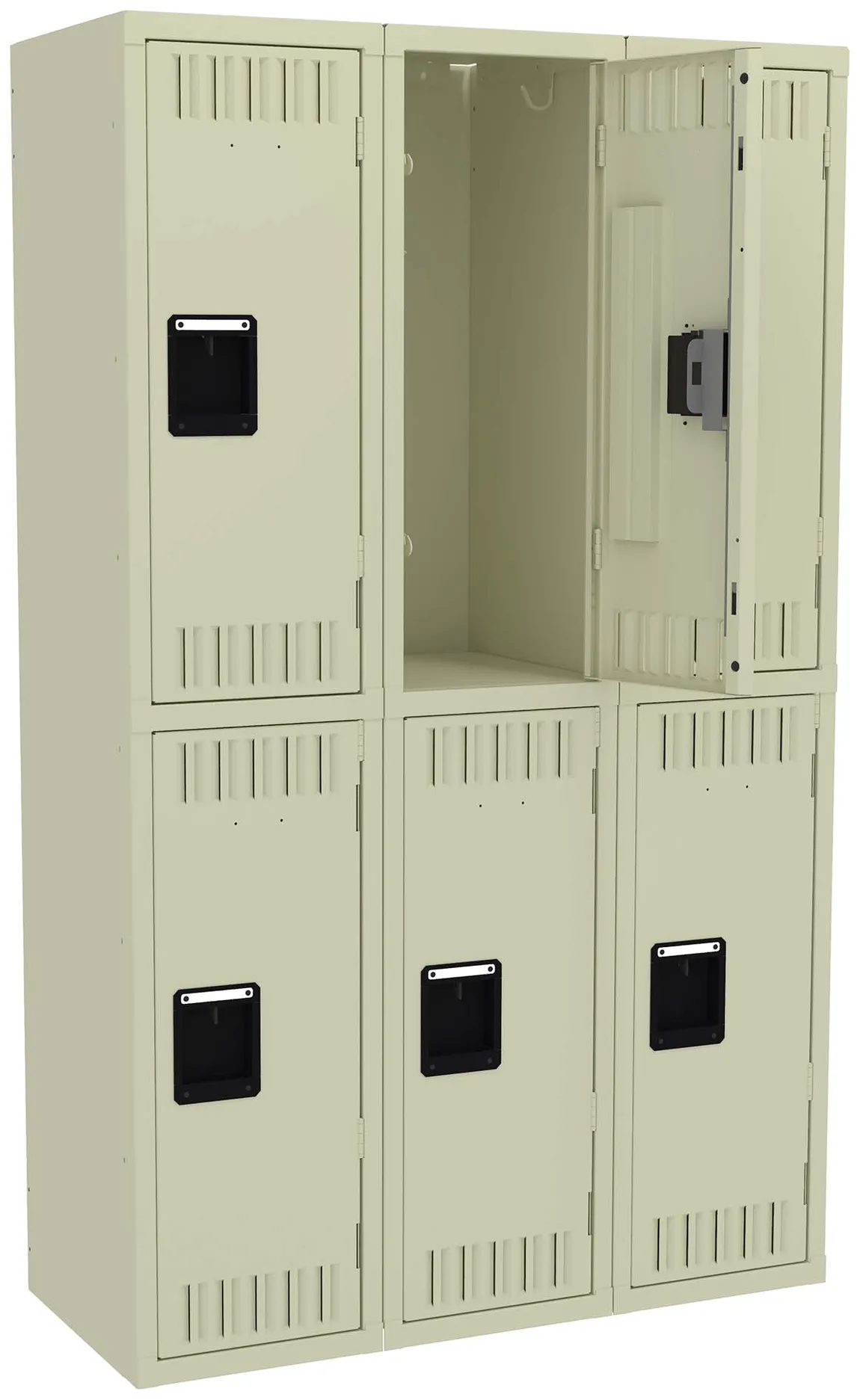 Three Double-Tier Lockers