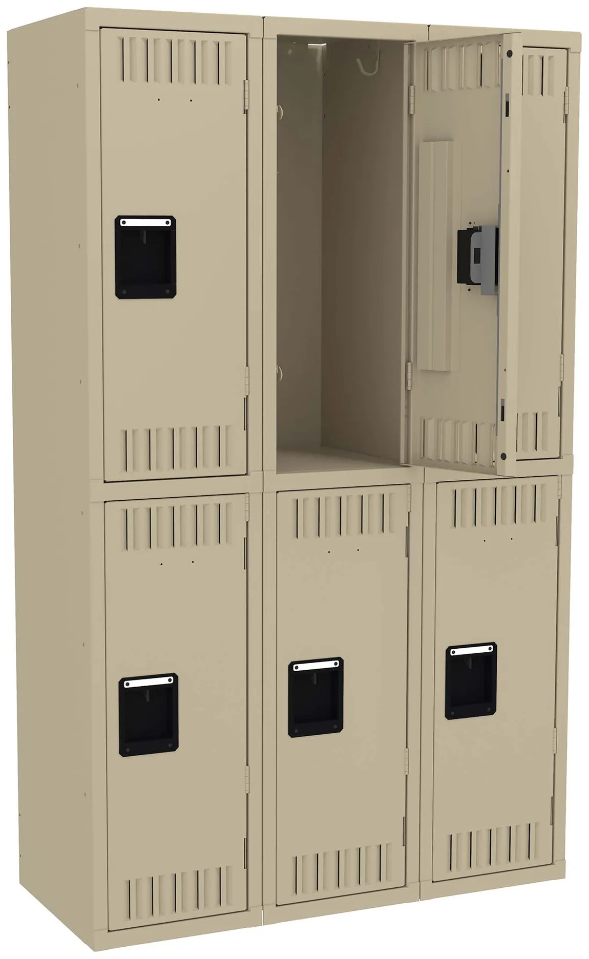 Three Double-Tier Lockers