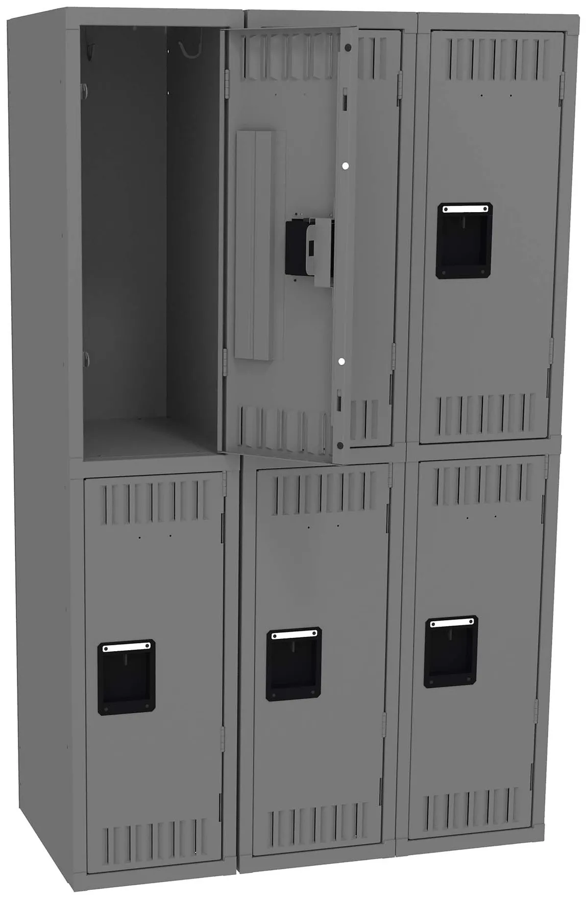 Three Double-Tier Lockers