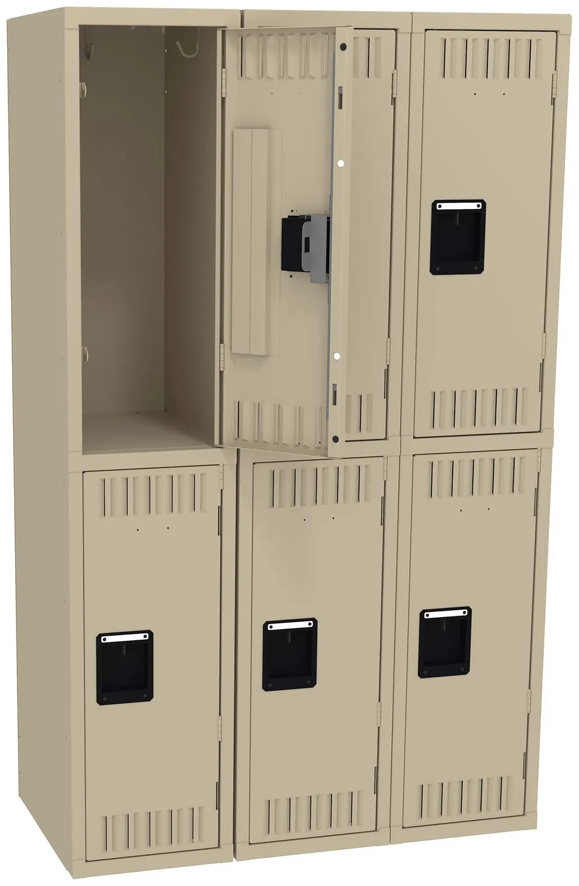 Three Double-Tier Lockers