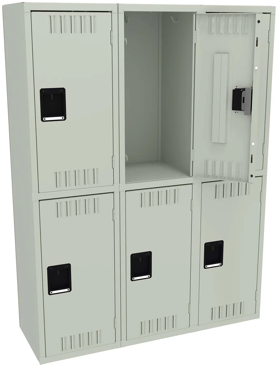 Three Double-Tier Lockers