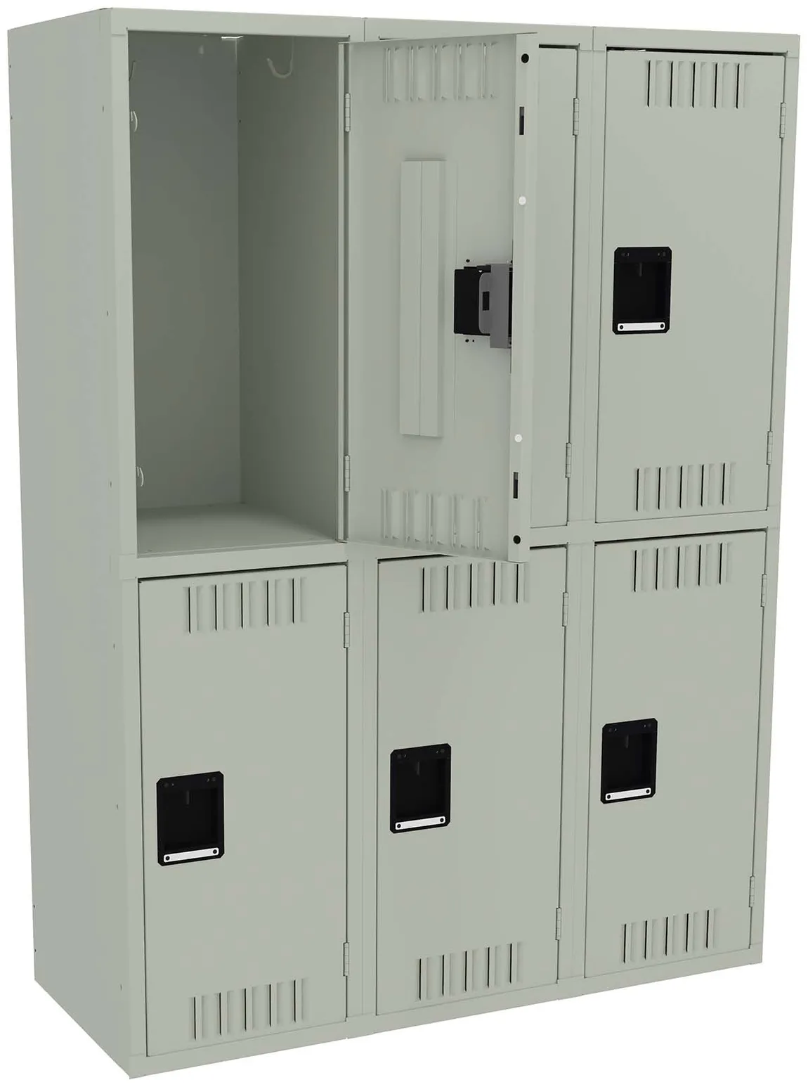 Three Double-Tier Lockers