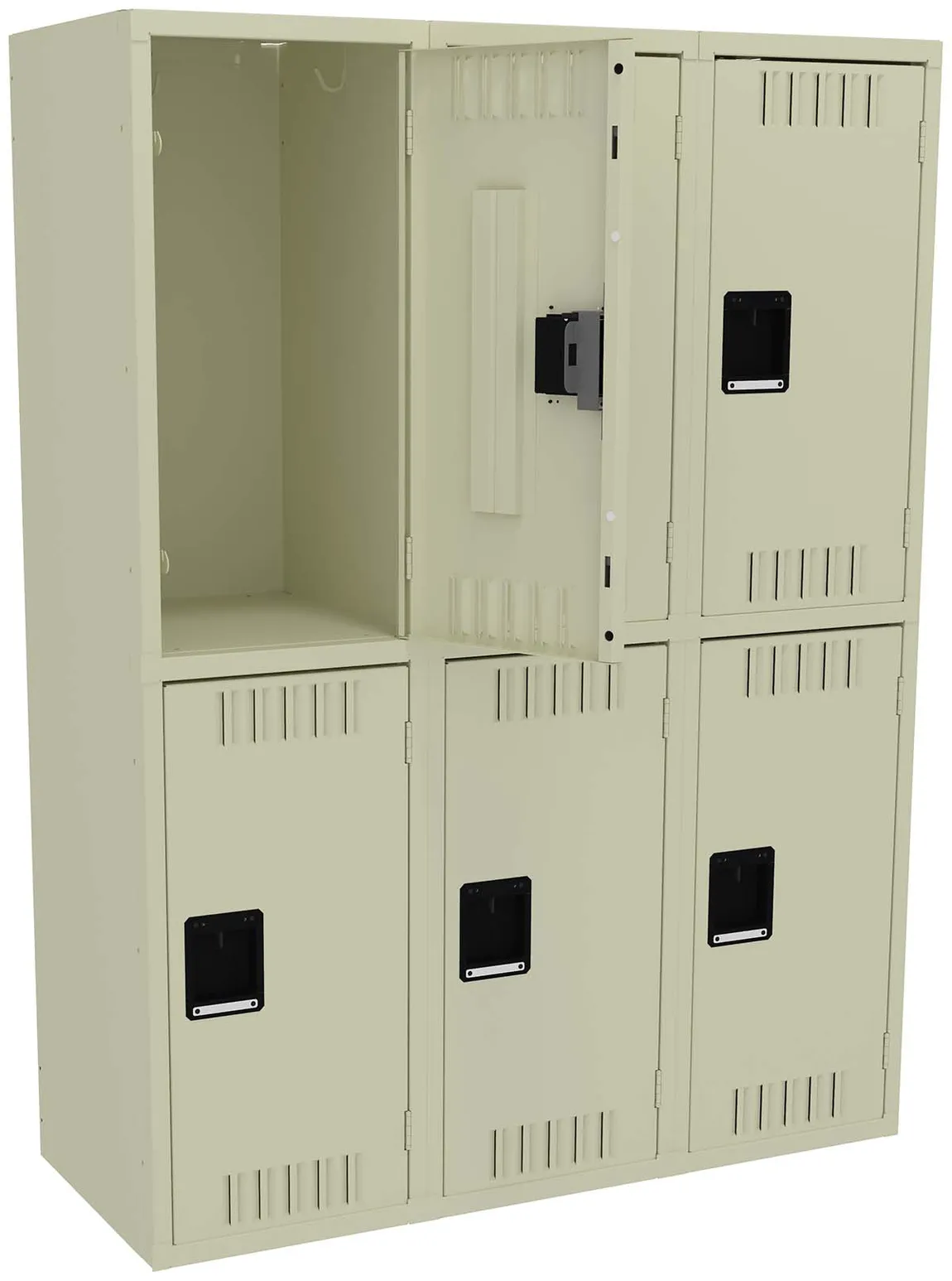 Three Double-Tier Lockers