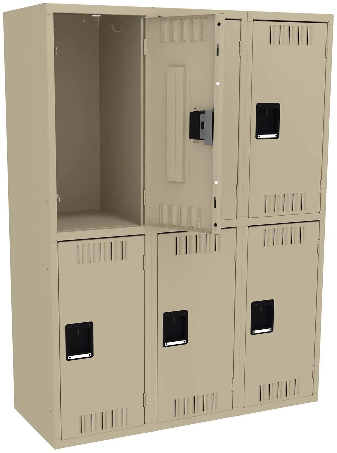 Three Double-Tier Lockers