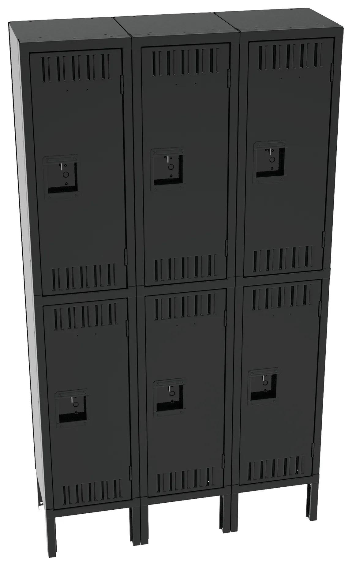 Three Double-Tier Lockers with Legs
