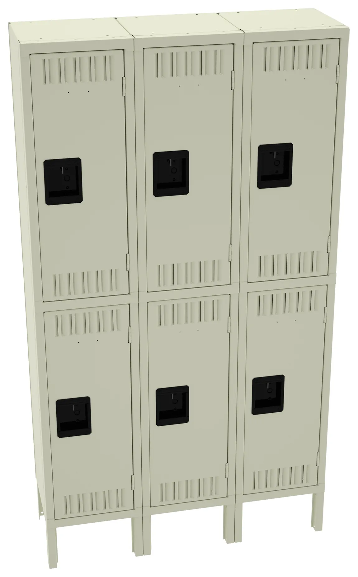 Three Double-Tier Lockers with Legs