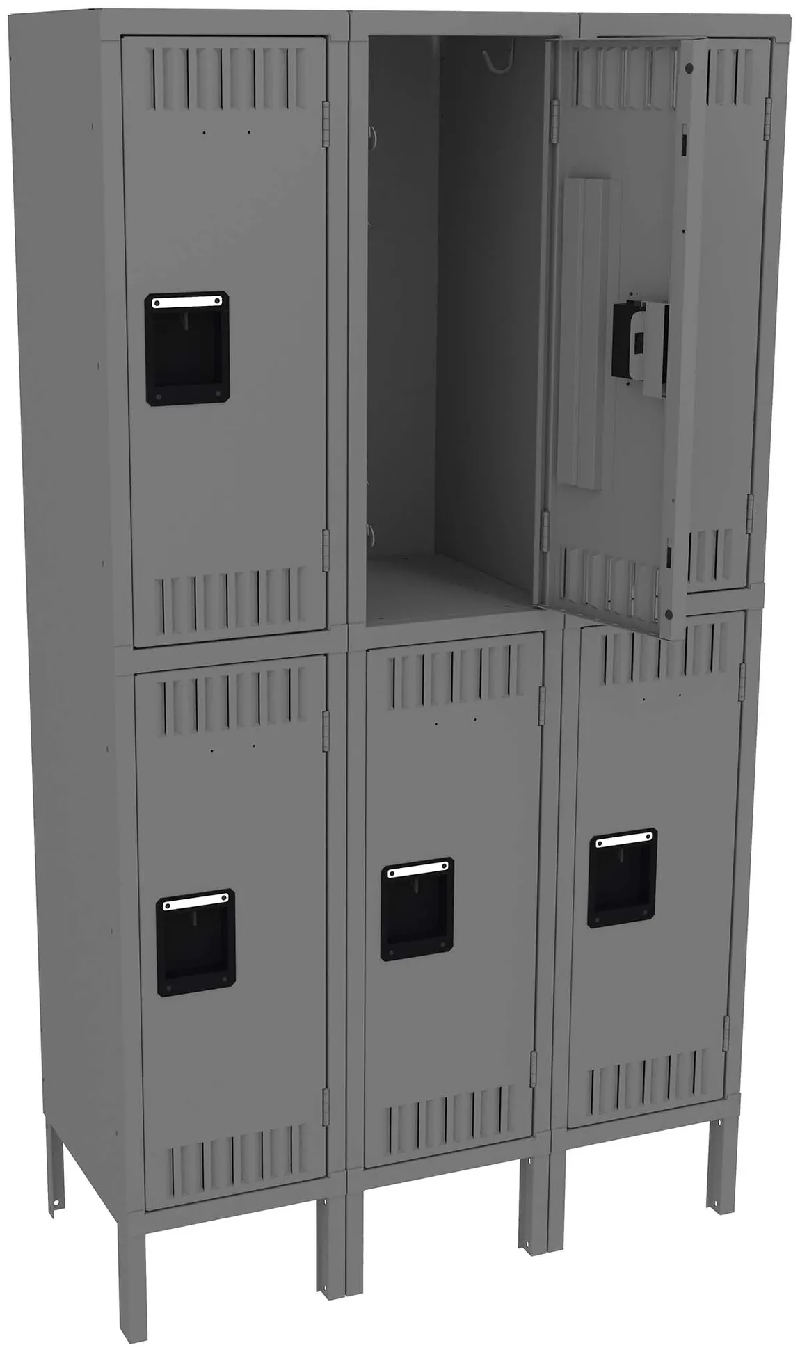 Three Double-Tier Lockers with Legs