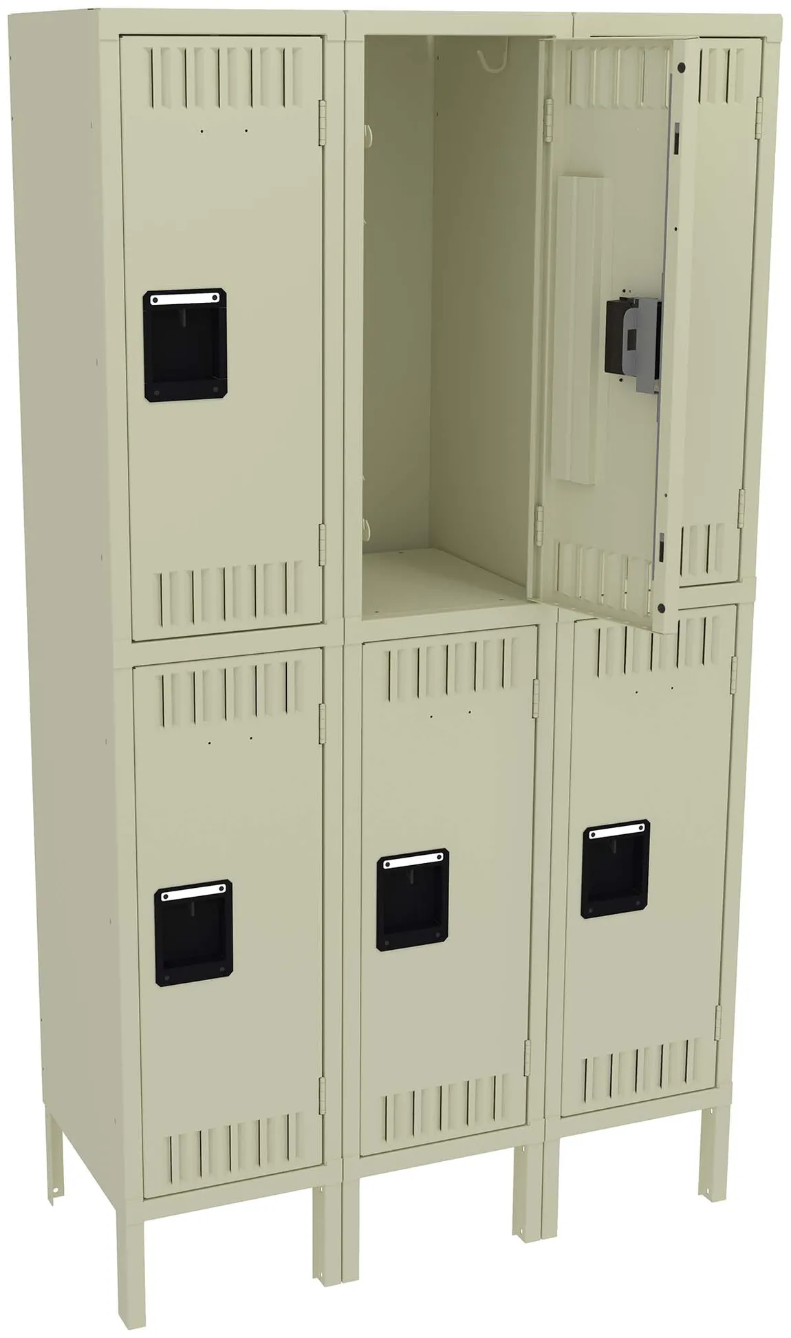 Three Double-Tier Lockers with Legs
