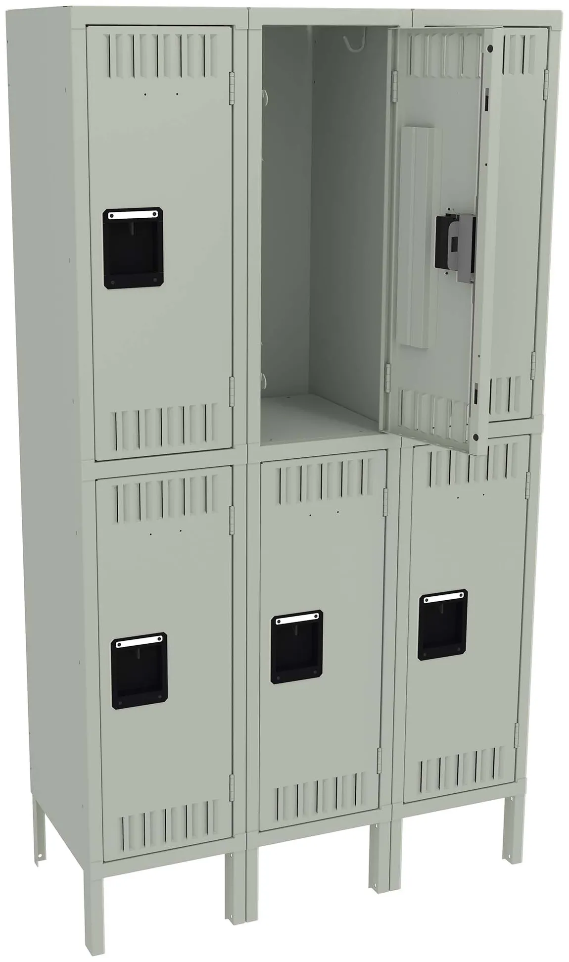 Three Double-Tier Lockers with Legs