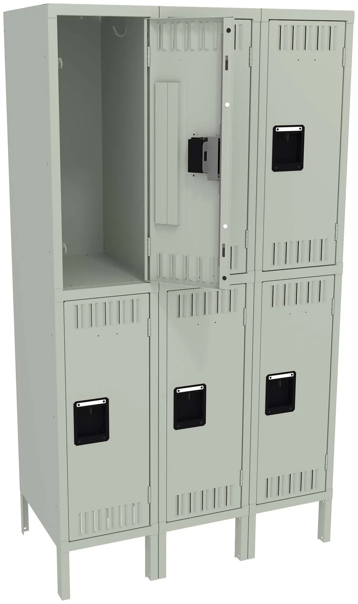 Three Double-Tier Lockers with Legs