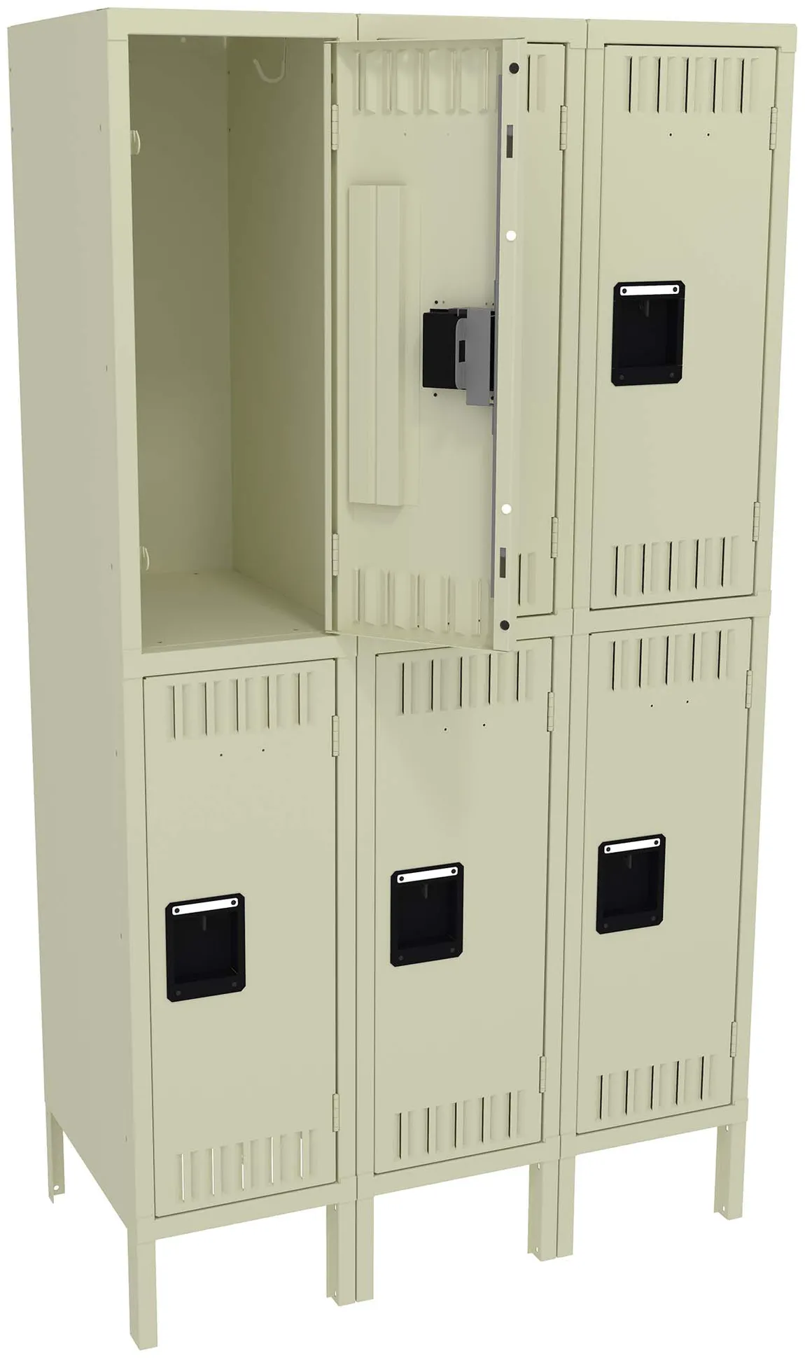 Three Double-Tier Lockers with Legs