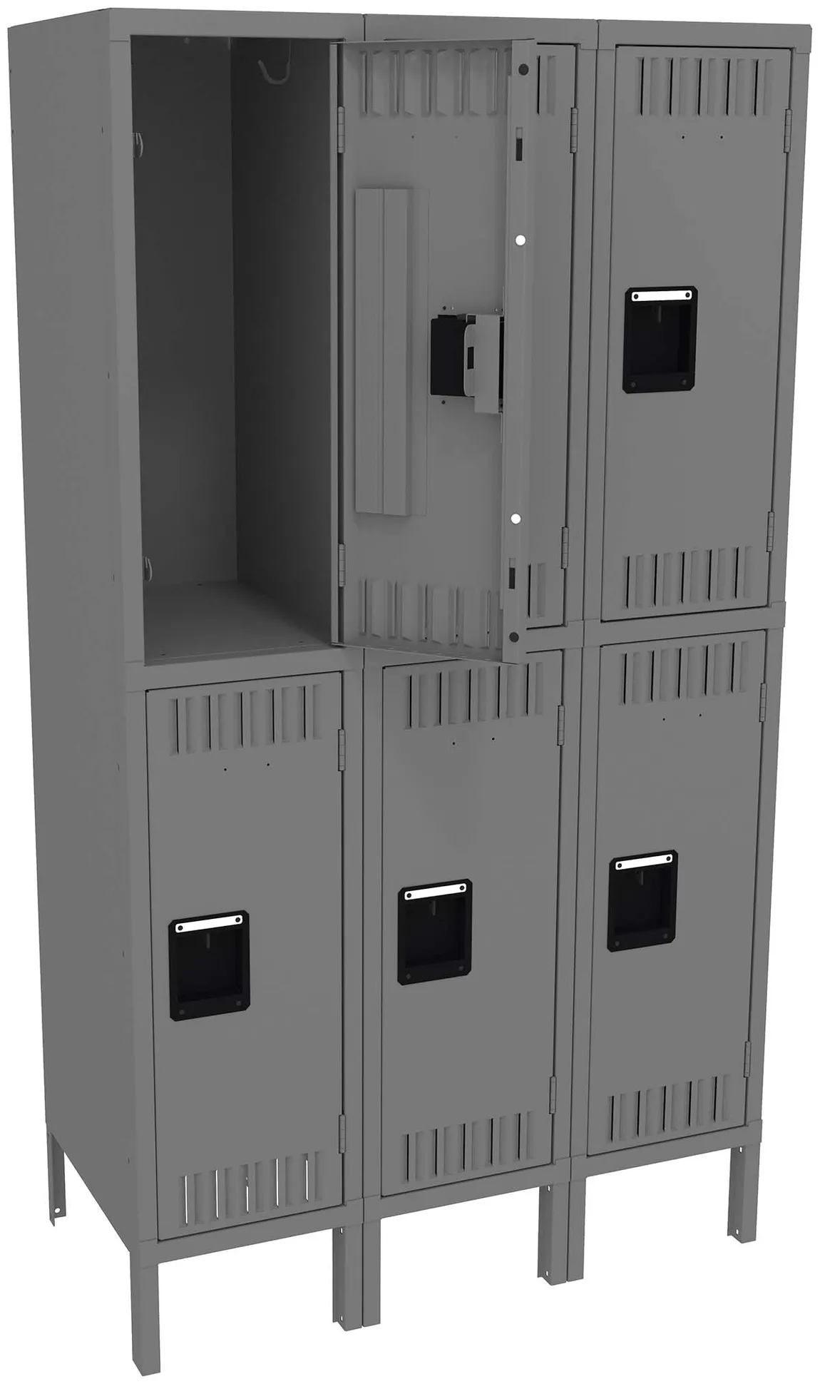 Three Double-Tier Lockers with Legs