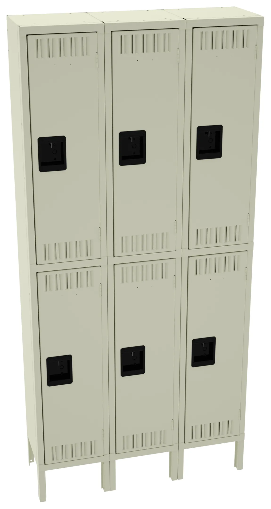 Three Double-Tier Lockers with Legs