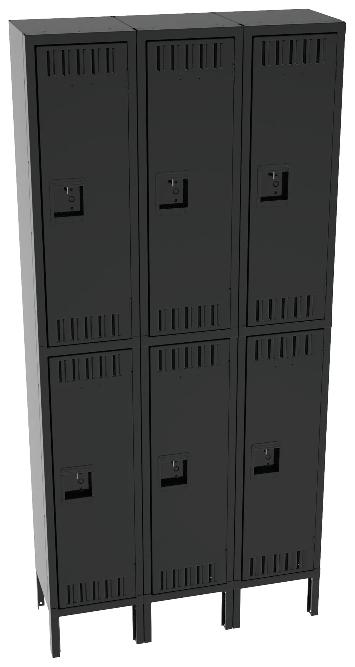 Three Double-Tier Lockers with Legs