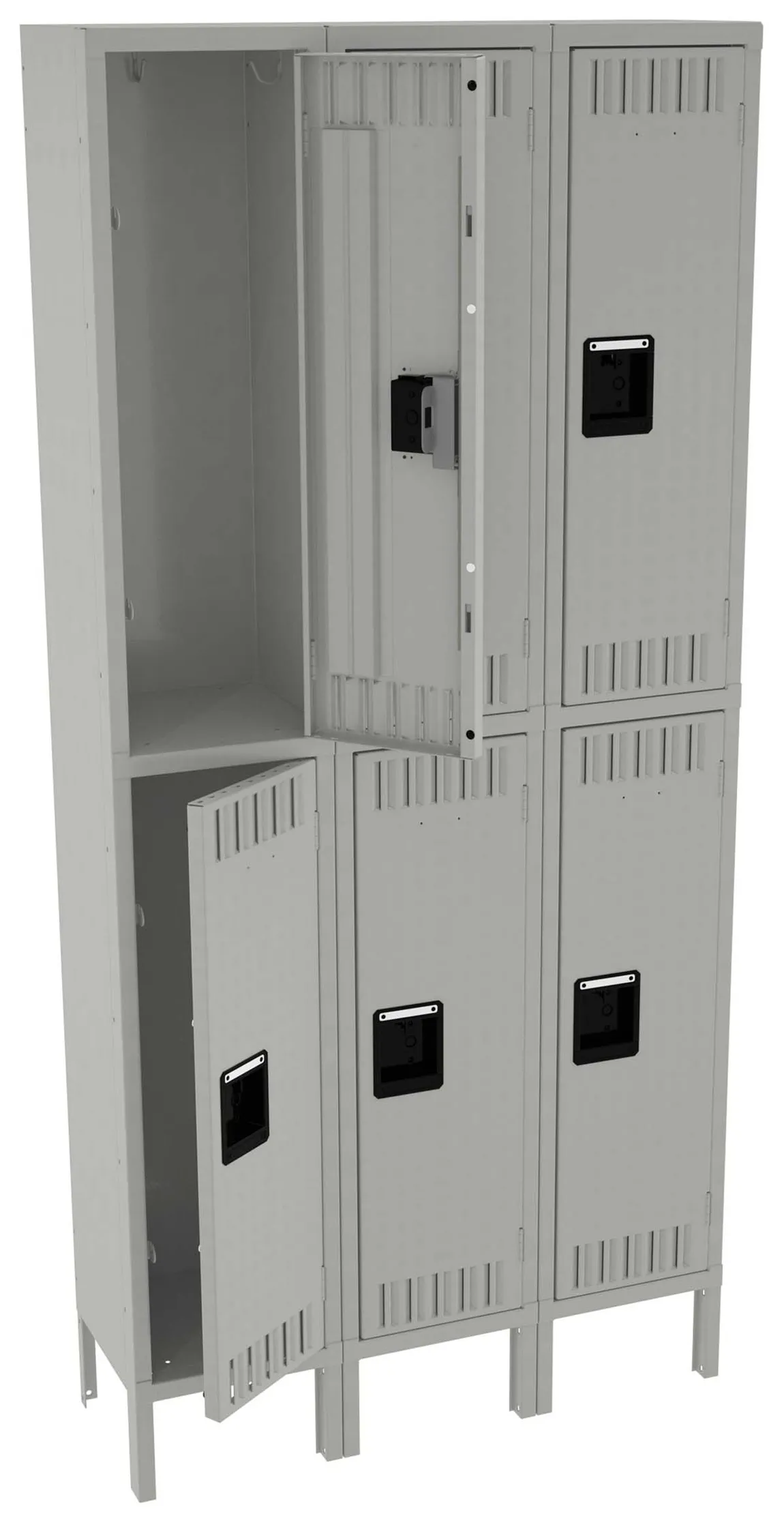 Three Double-Tier Lockers with Legs