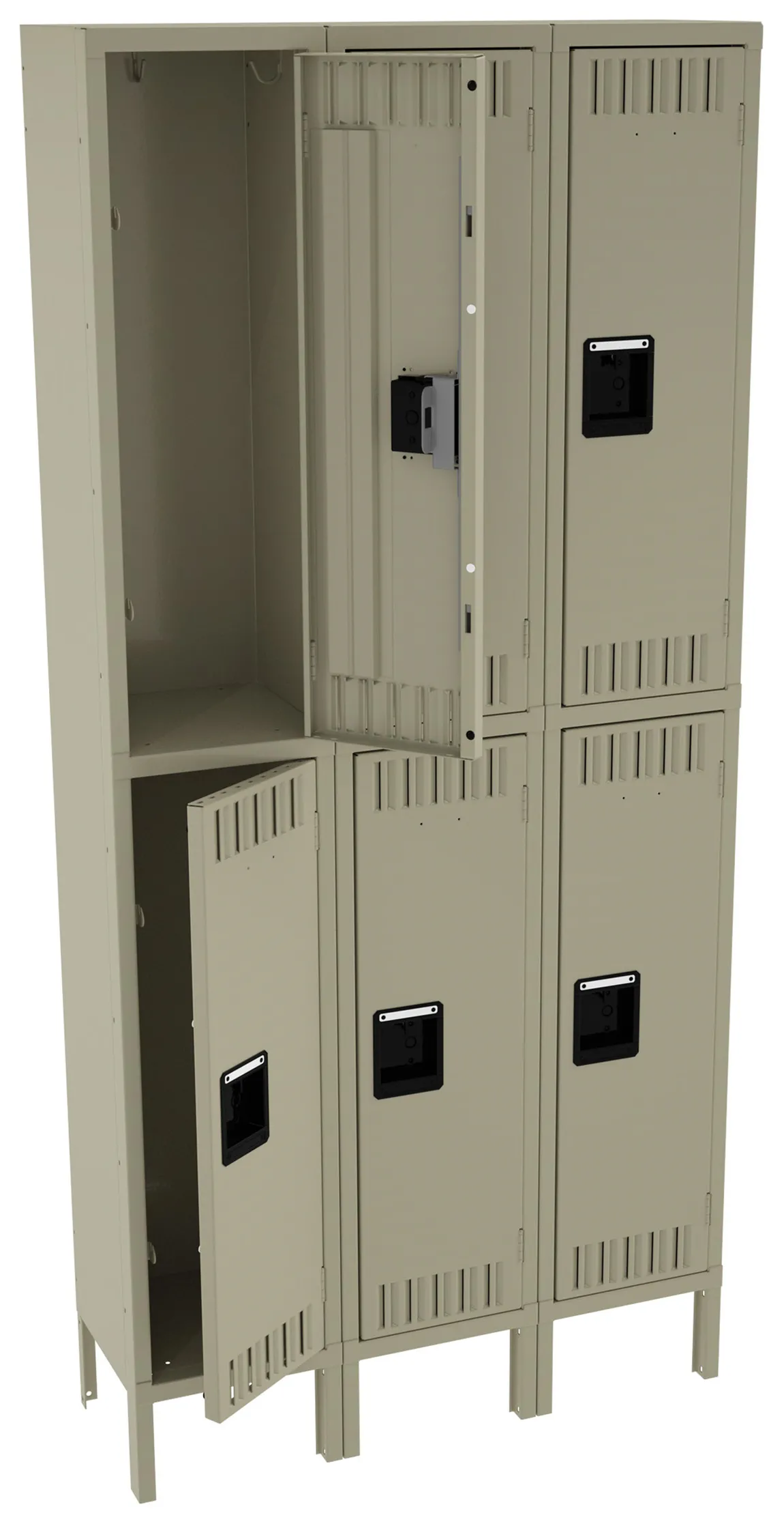 Three Double-Tier Lockers with Legs