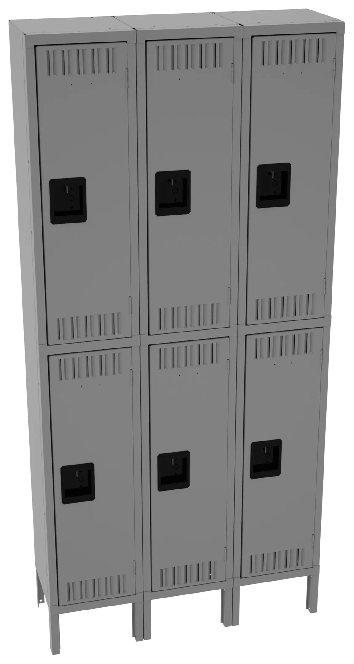 Three Double-Tier Lockers with Legs