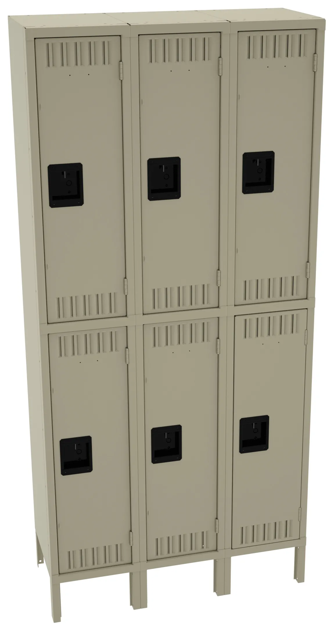 Three Double-Tier Lockers with Legs