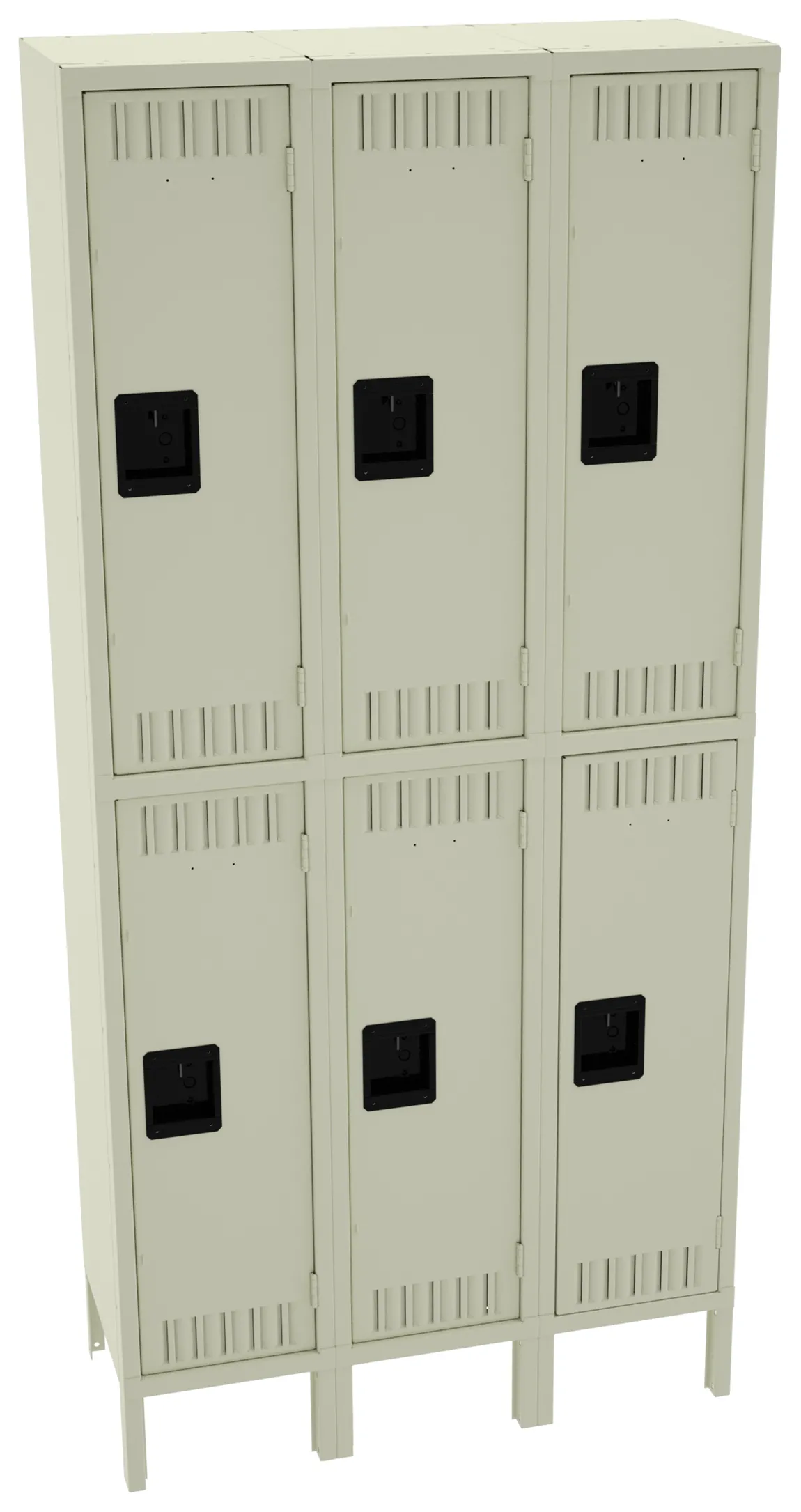 Three Double-Tier Lockers with Legs