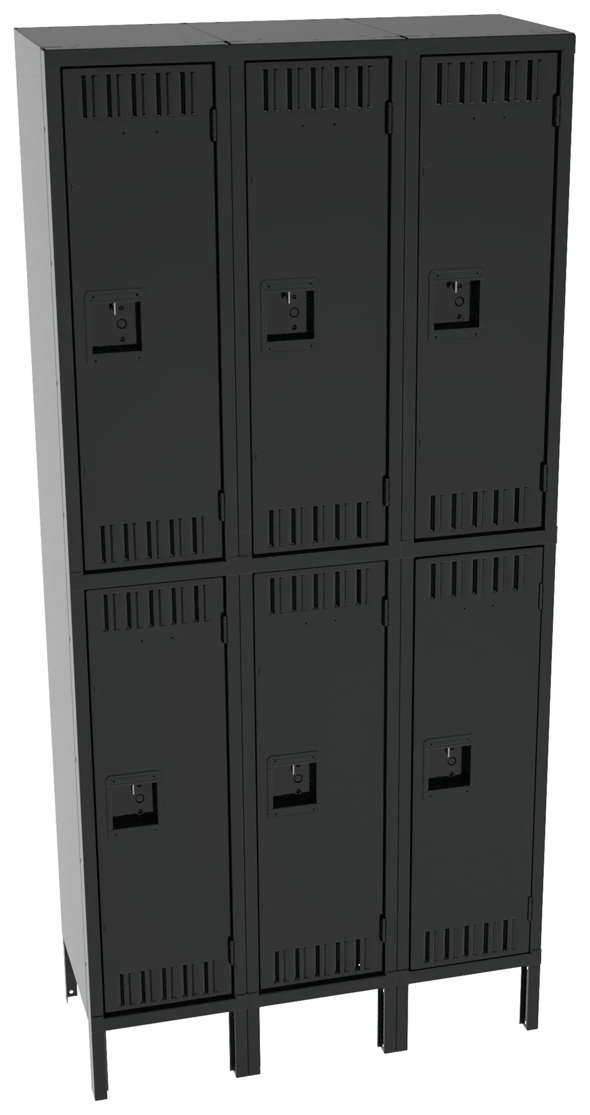 Three Double-Tier Lockers with Legs