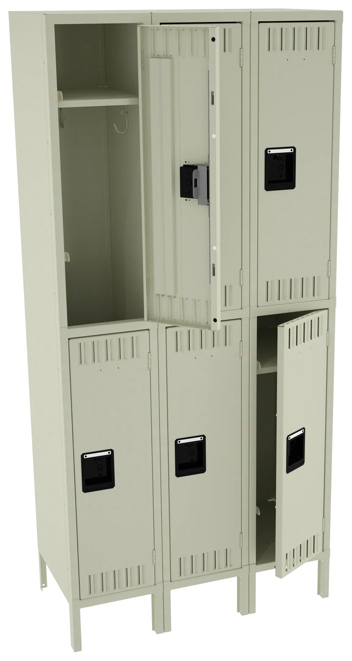 Three Double-Tier Lockers with Legs
