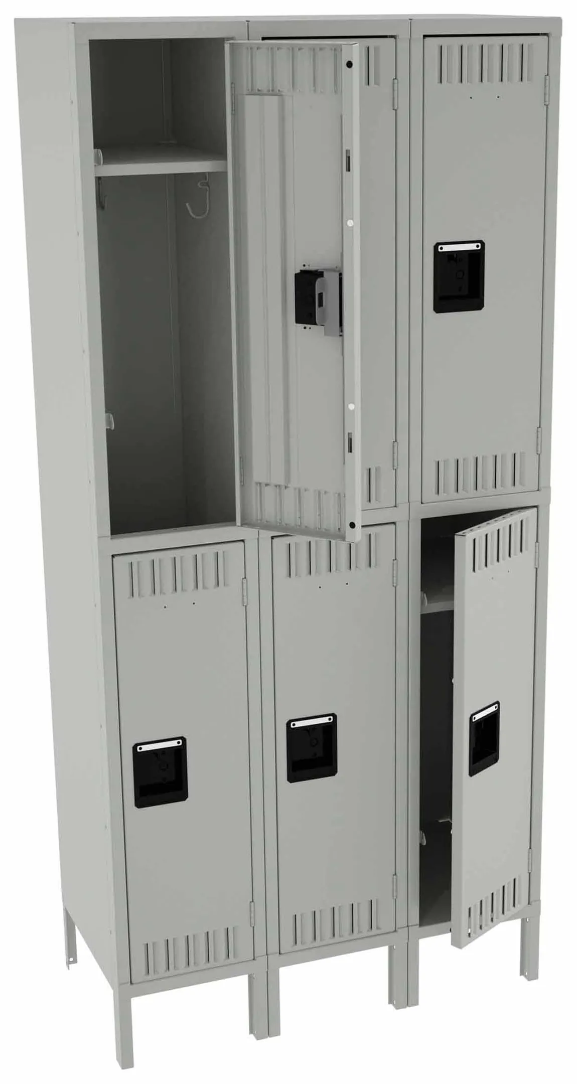 Three Double-Tier Lockers with Legs