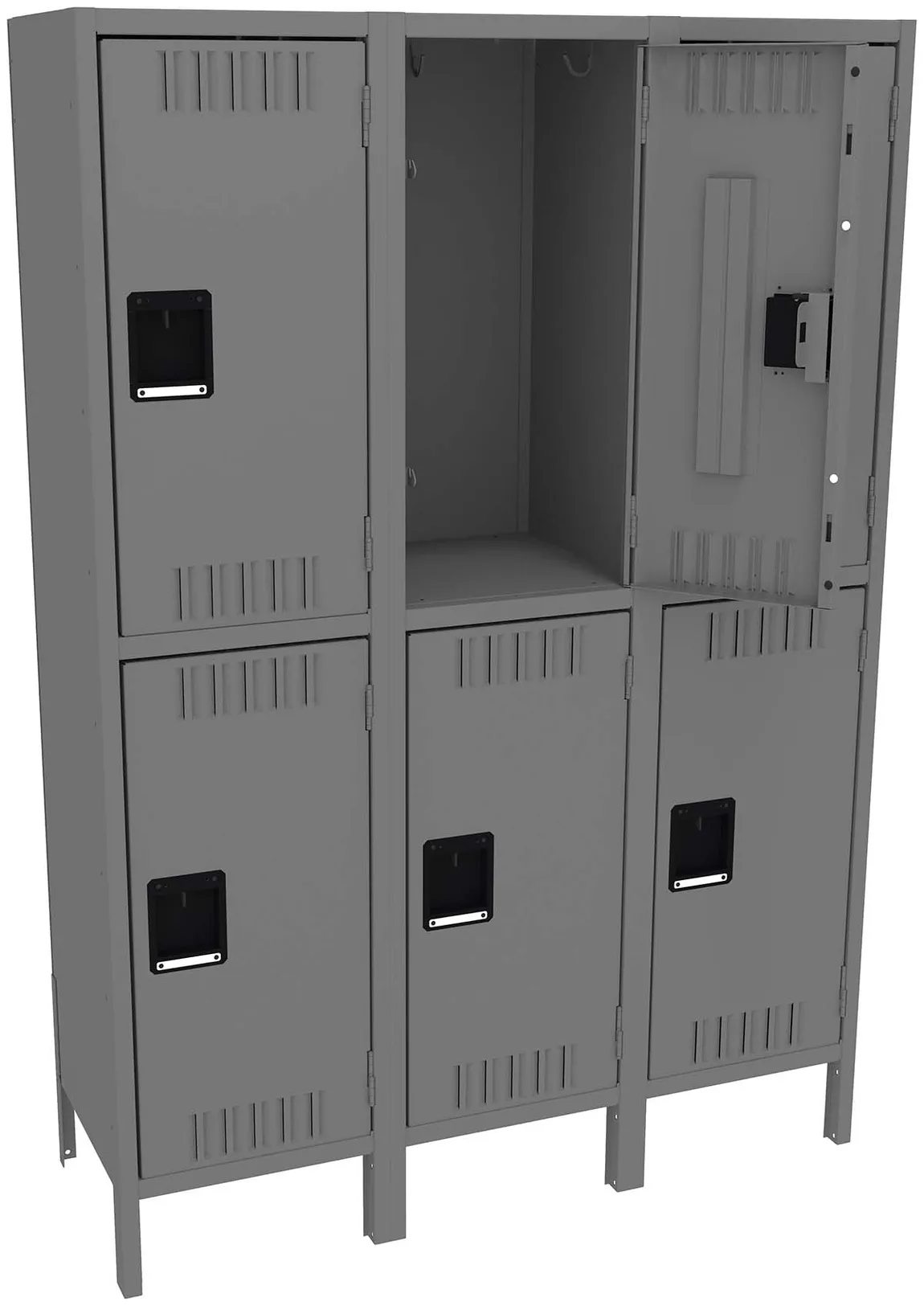 Three Double-Tier Lockers with Legs