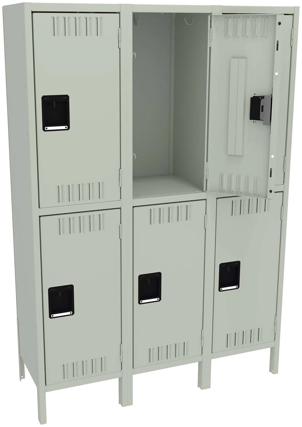 Three Double-Tier Lockers with Legs