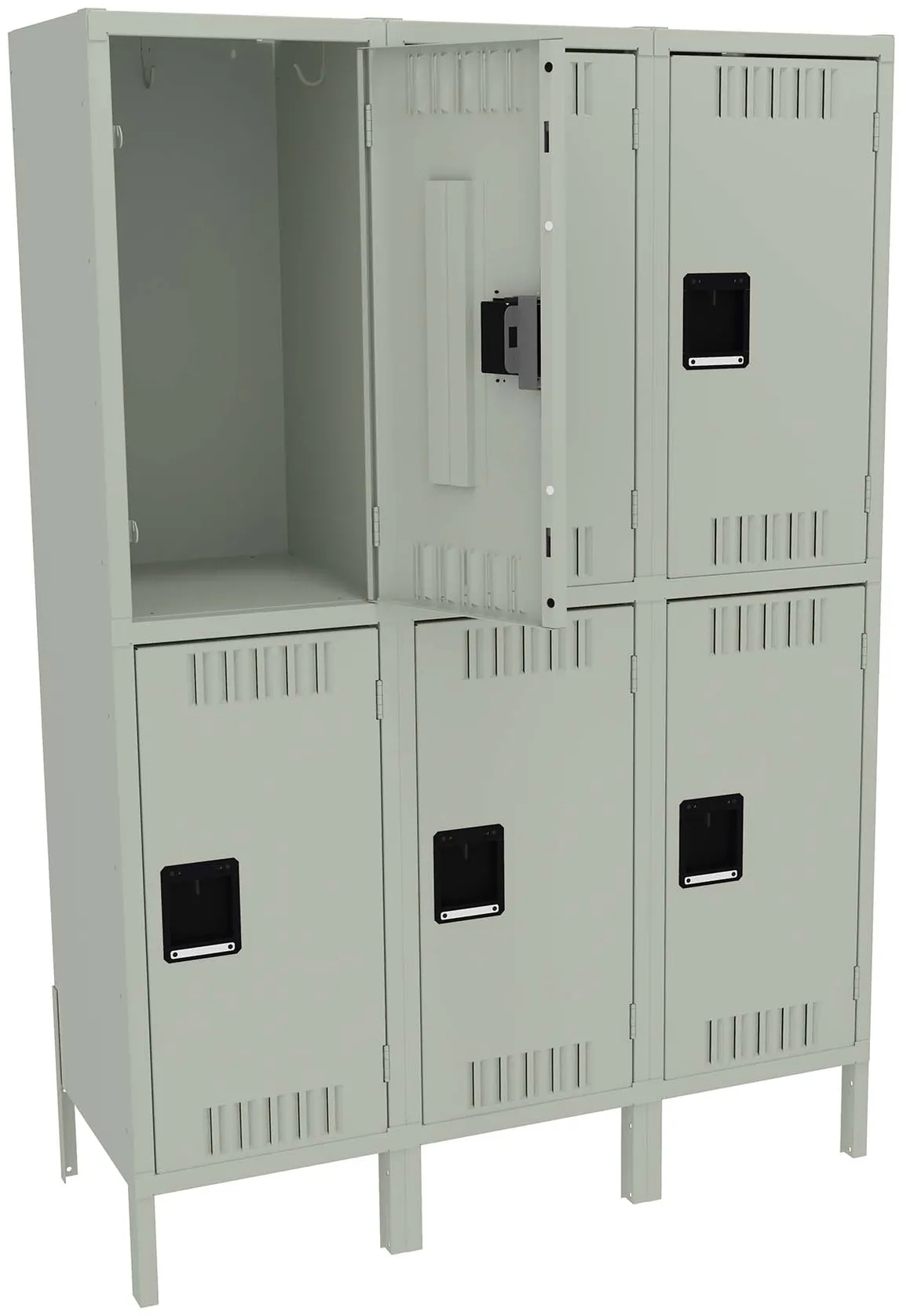 Three Double-Tier Lockers with Legs