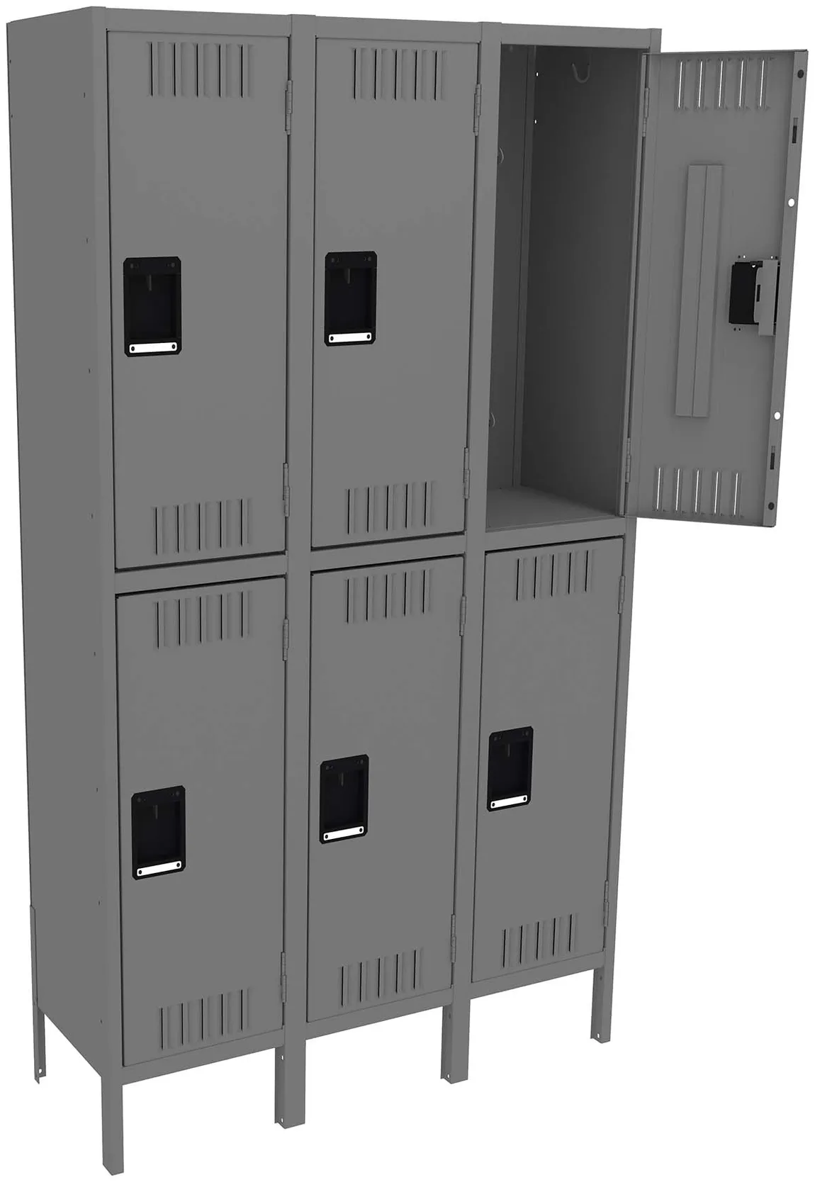 Three Double-Tier Lockers with Legs