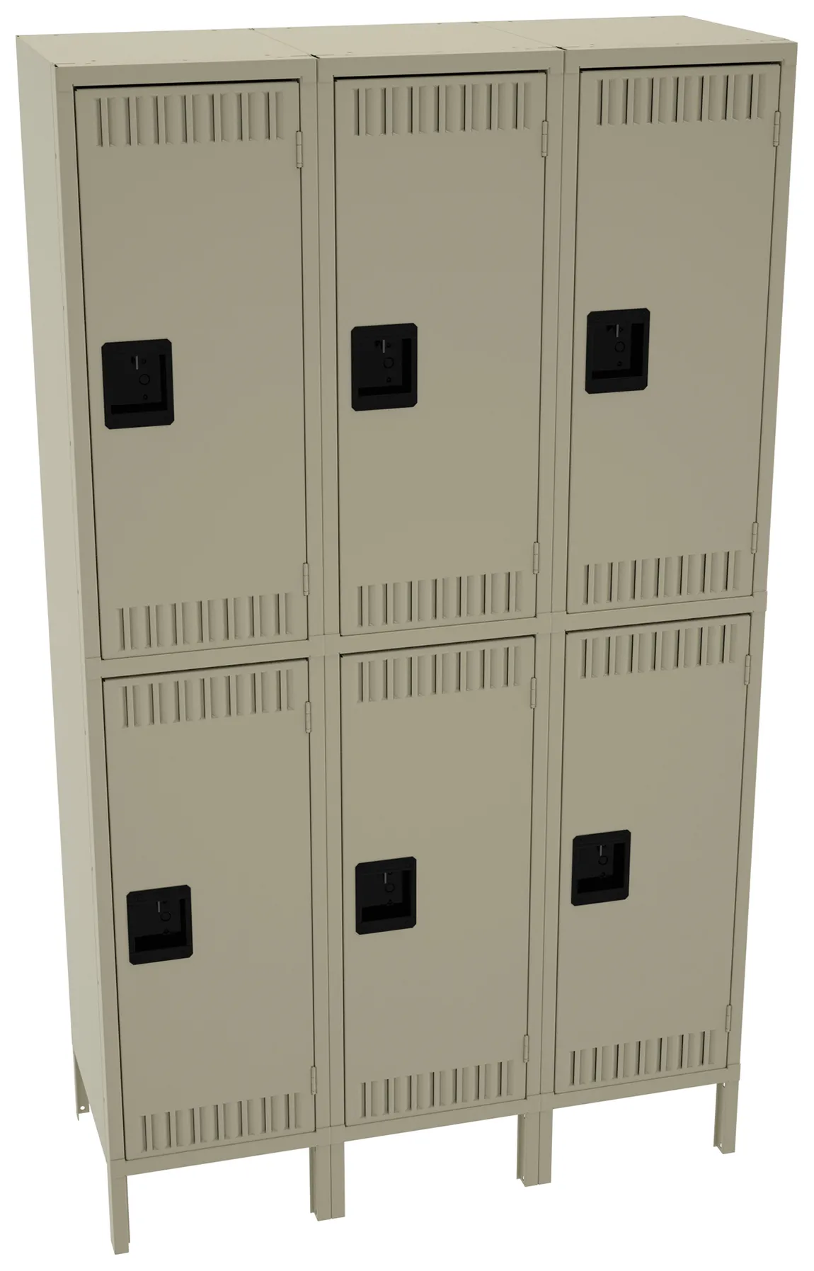 Three Double-Tier Lockers with Legs