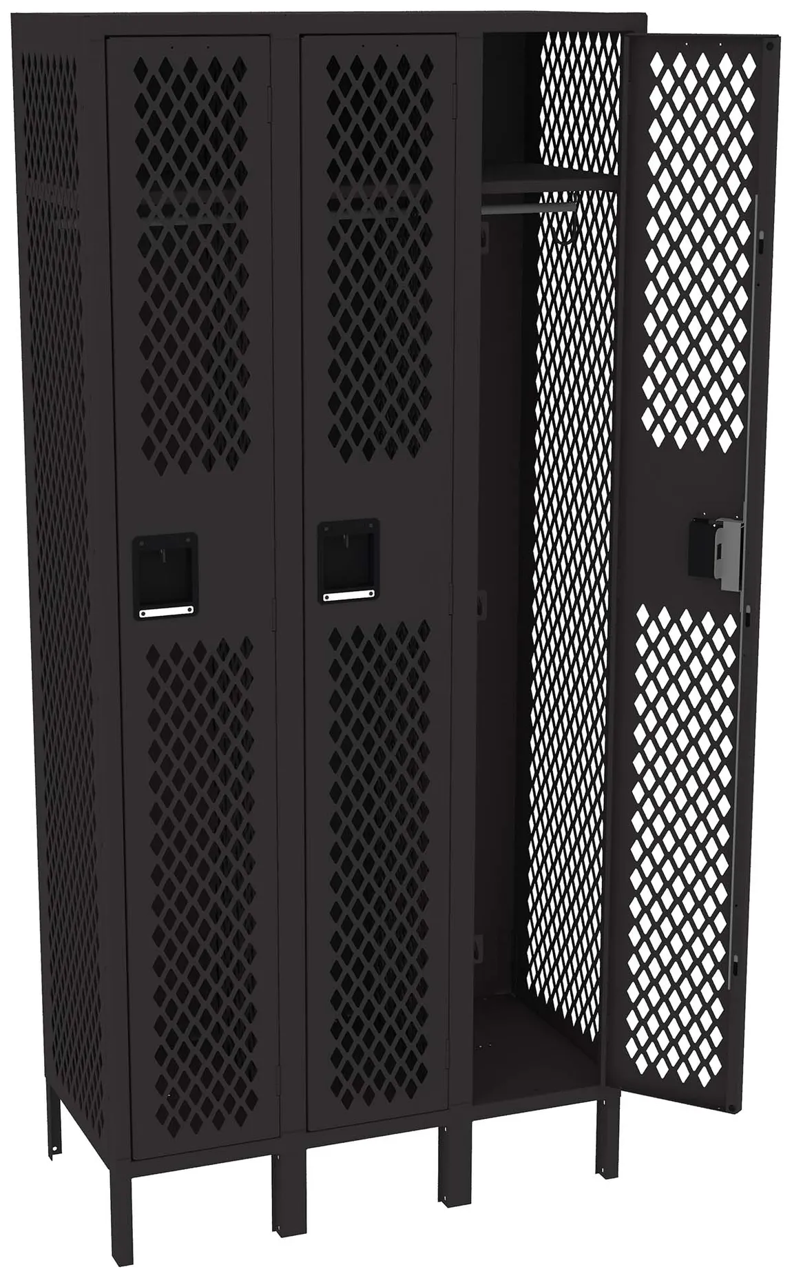 Three Gym Lockers with Legs