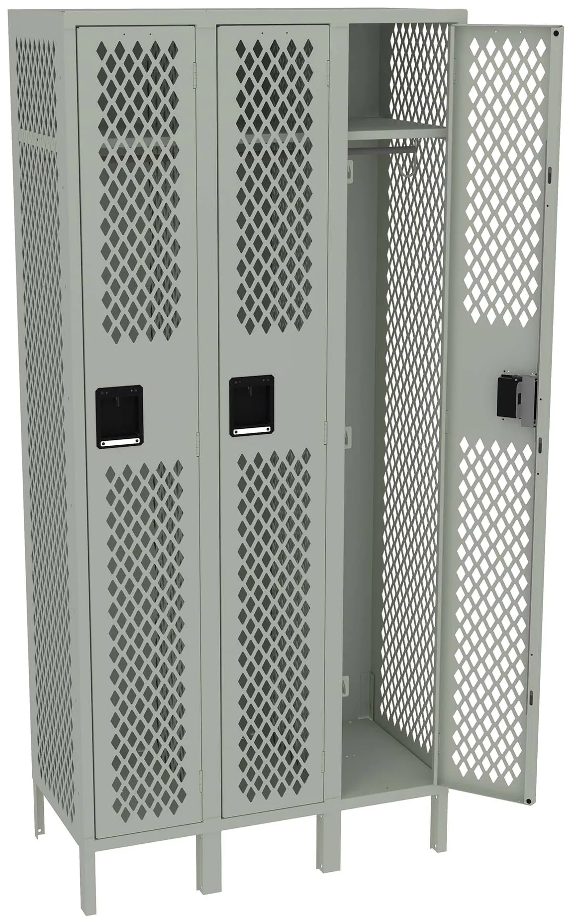 Three Gym Lockers with Legs
