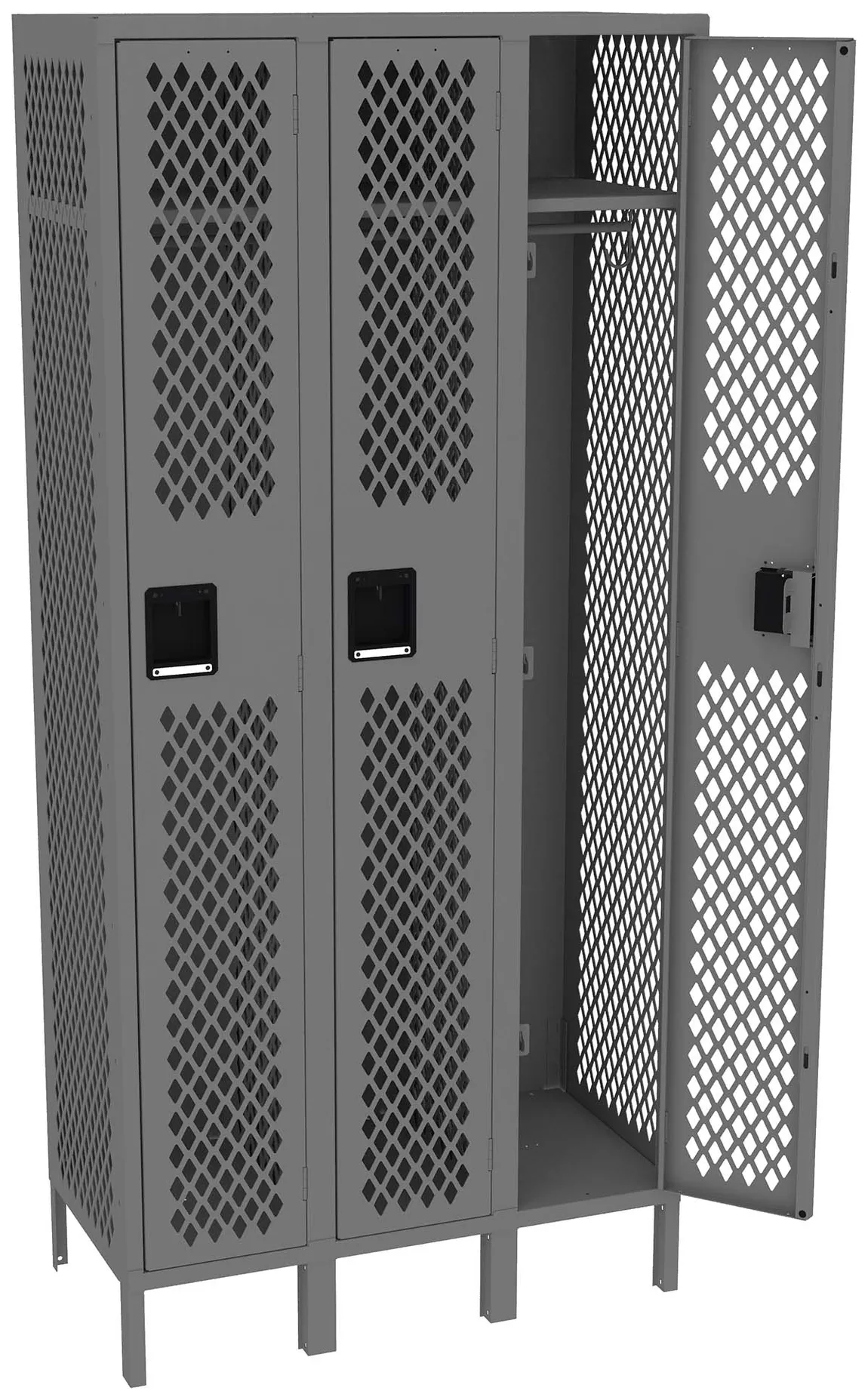 Three Gym Lockers with Legs
