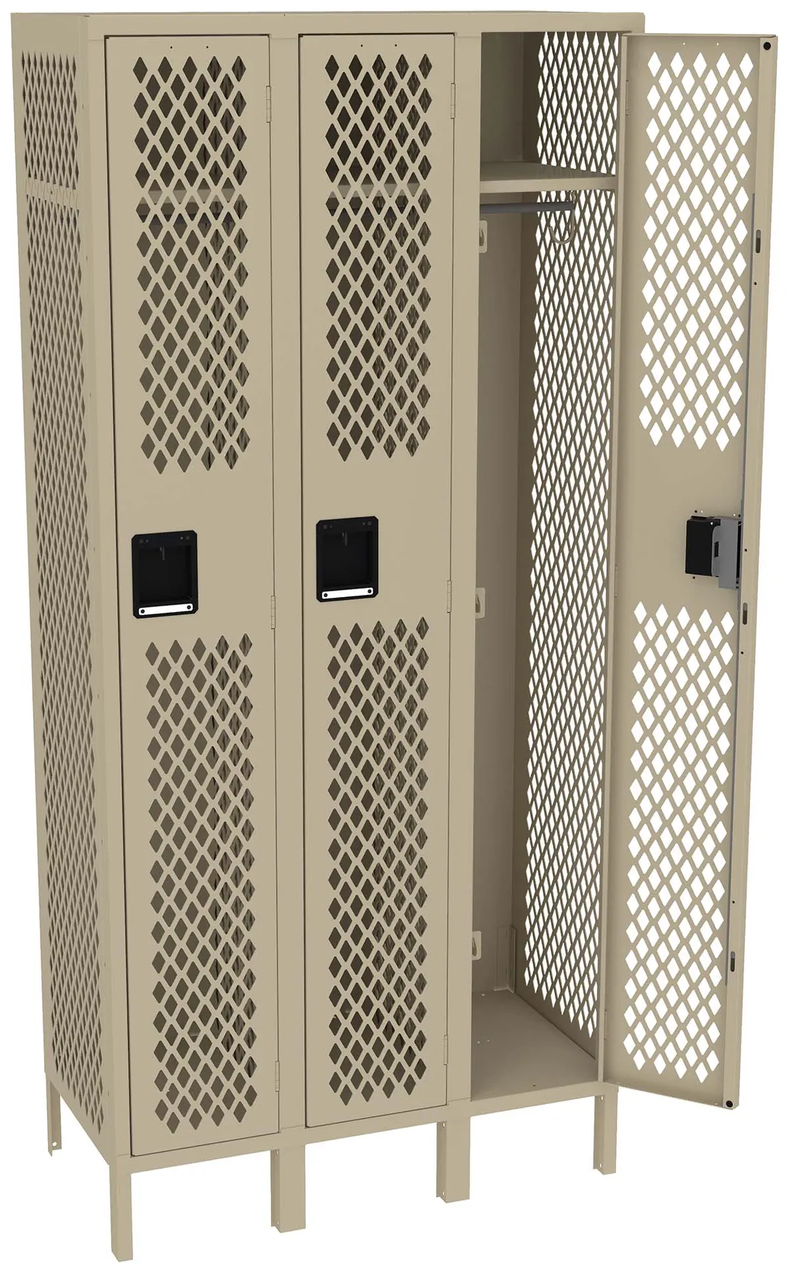 Three Gym Lockers with Legs