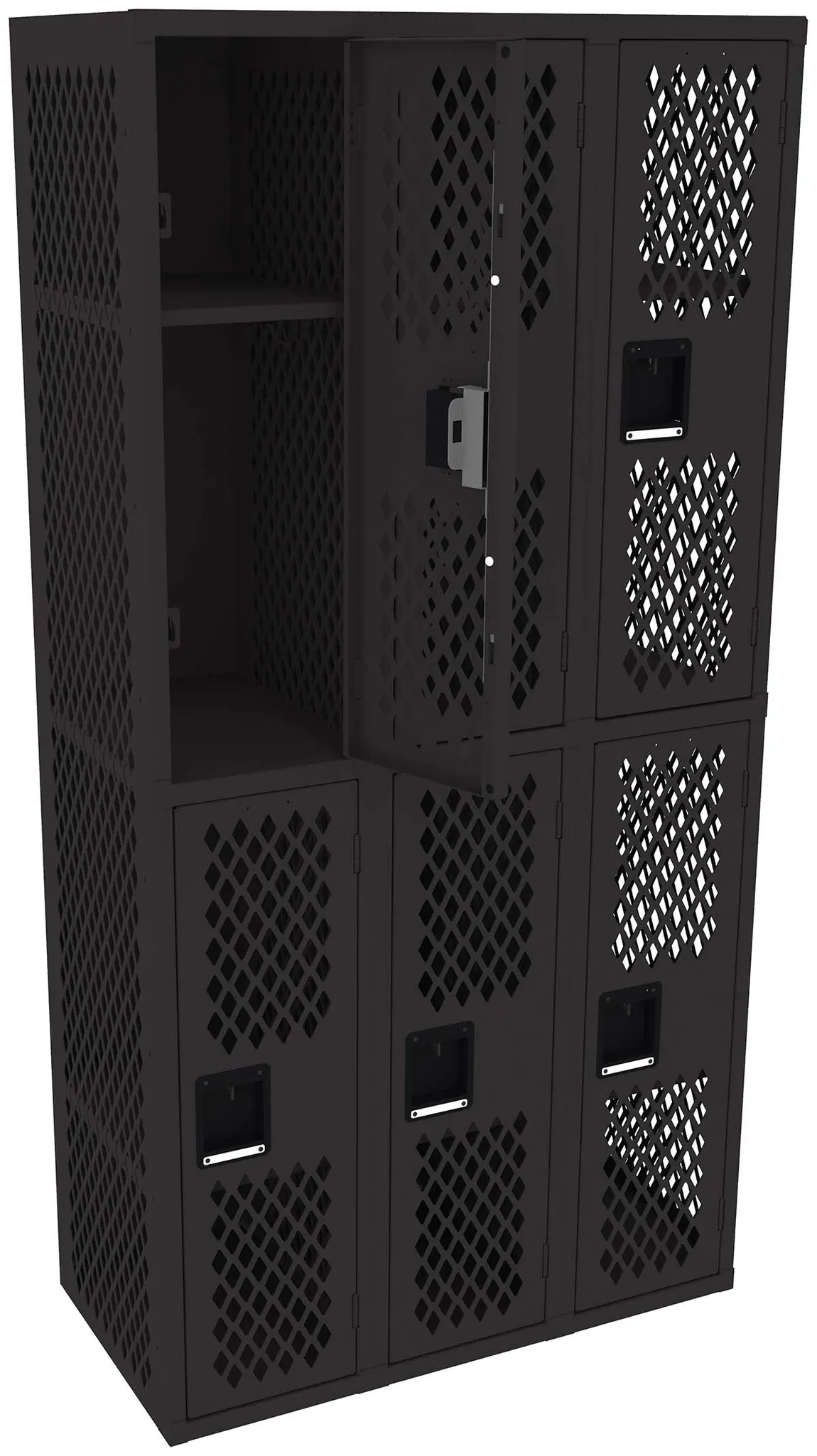 Three Double-Tier Gym Lockers