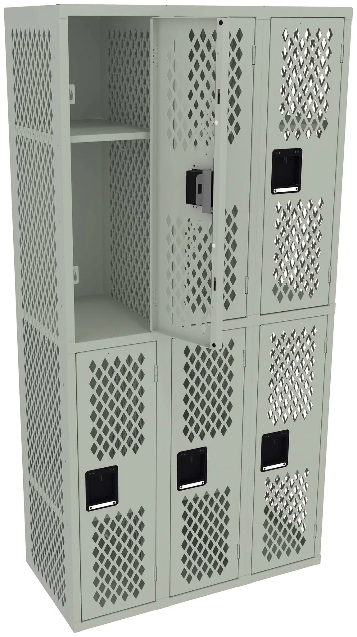 Three Double-Tier Gym Lockers