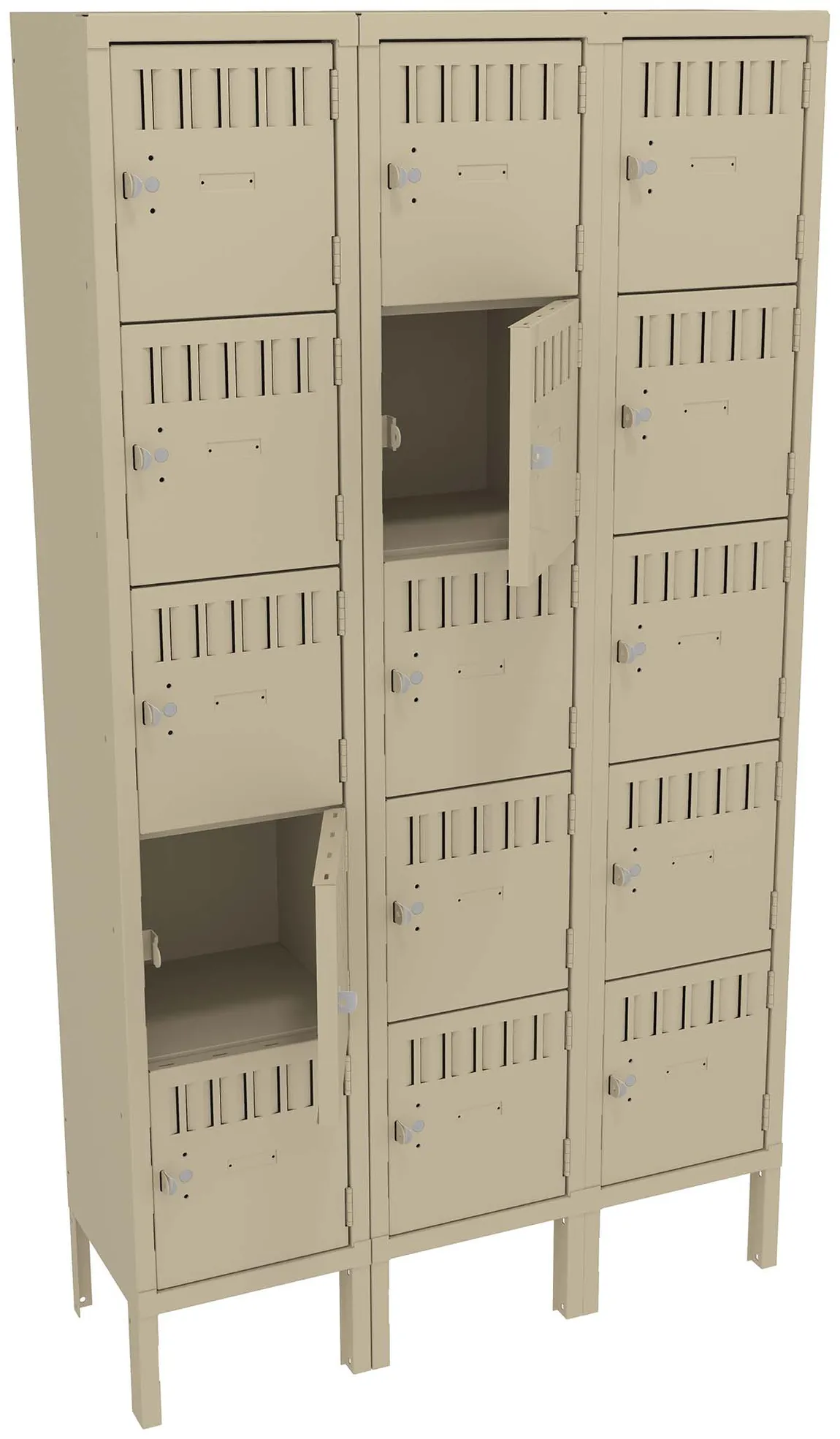 Fifteen Box Lockers with Legs