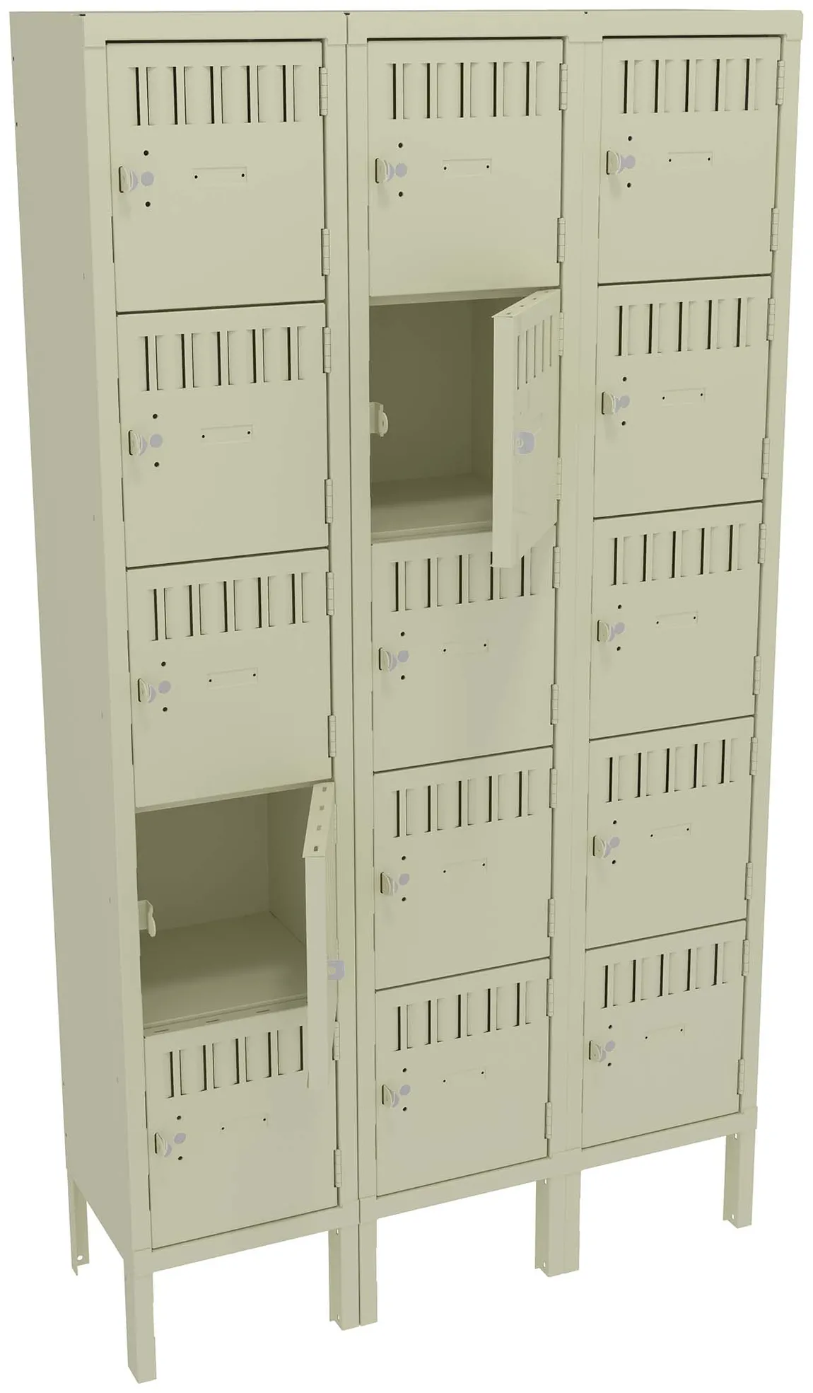 Fifteen Box Lockers with Legs
