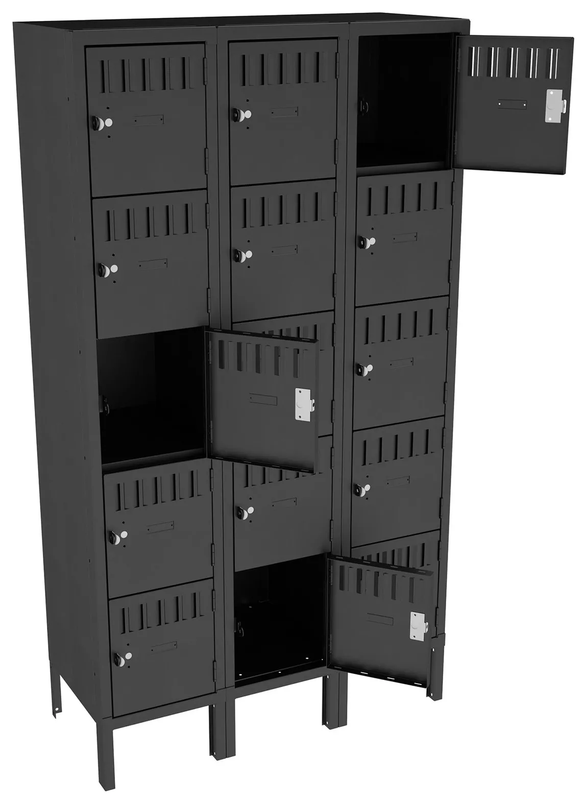 Fifteen Box Lockers with Legs