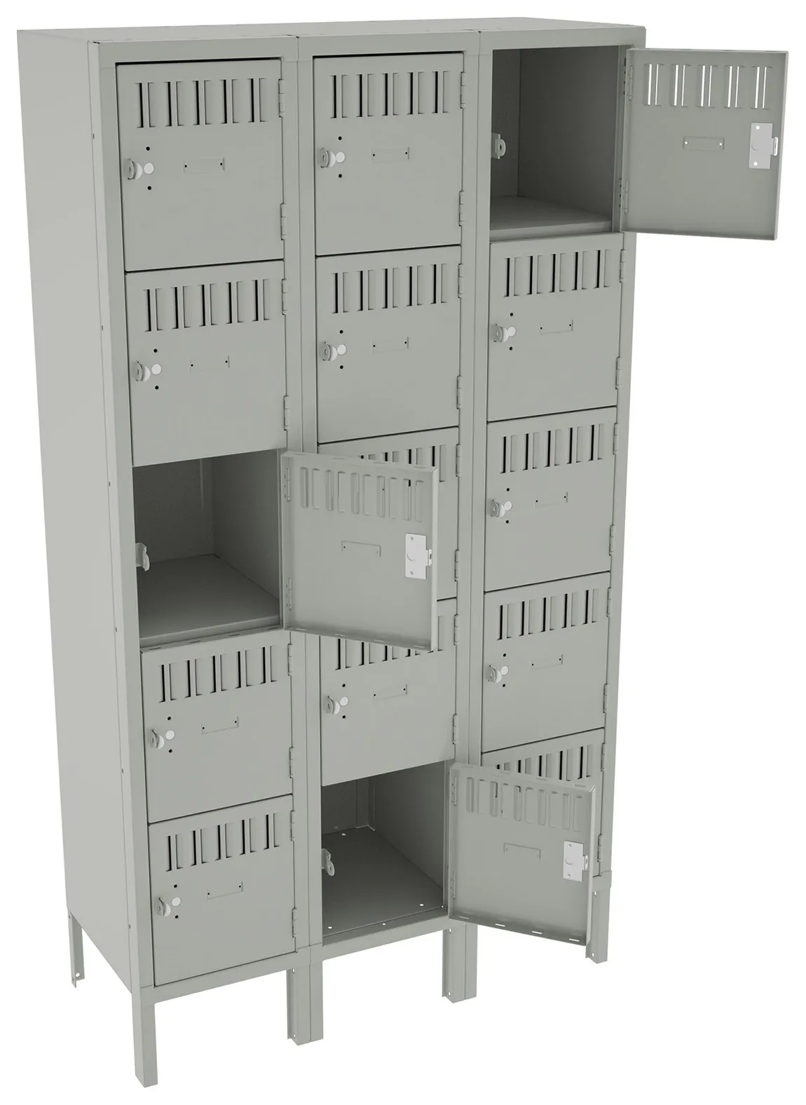 Fifteen Box Lockers with Legs