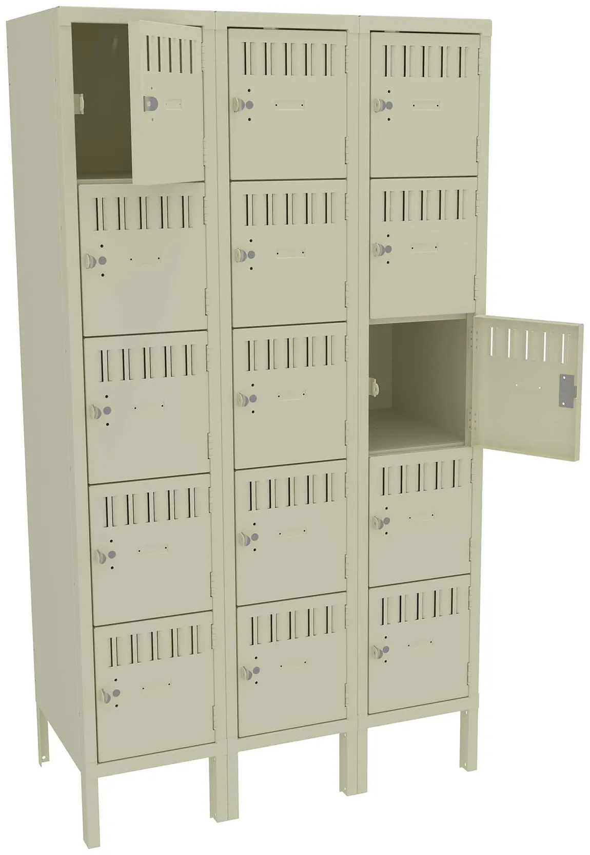 Fifteen Box Lockers with Legs