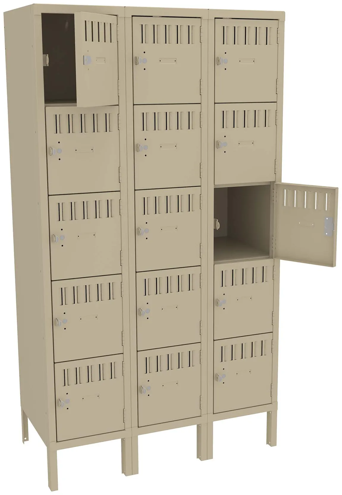 Fifteen Box Lockers with Legs