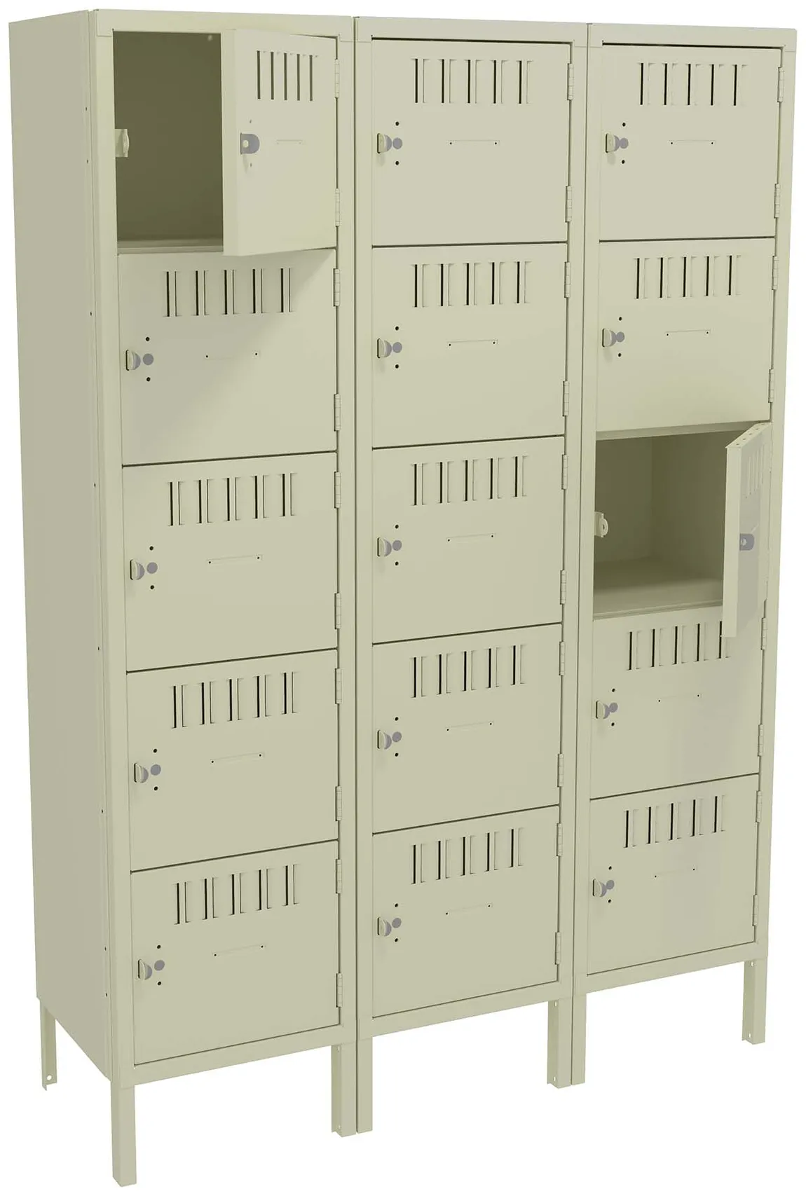 Fifteen Box Lockers with Legs
