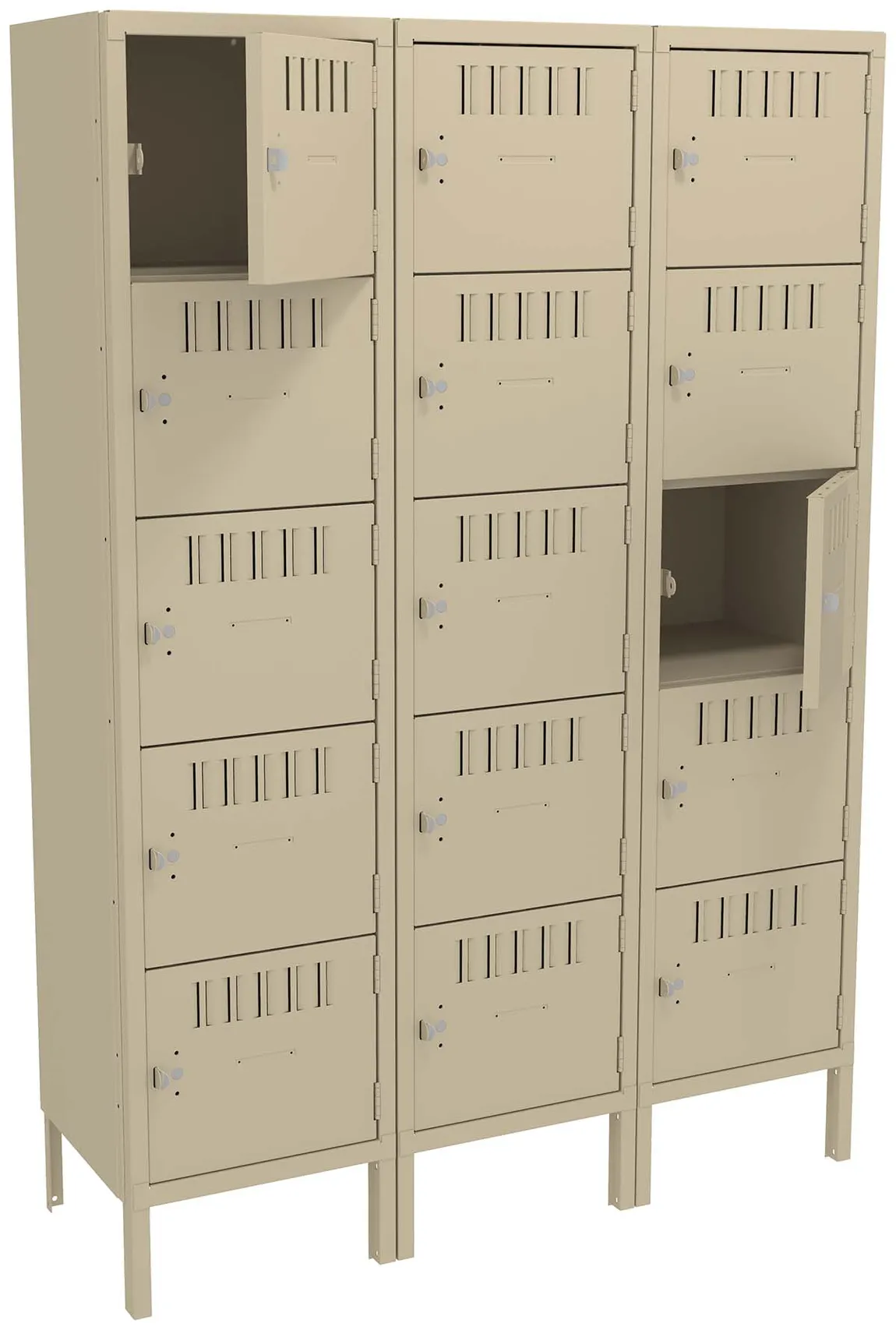 Fifteen Box Lockers with Legs