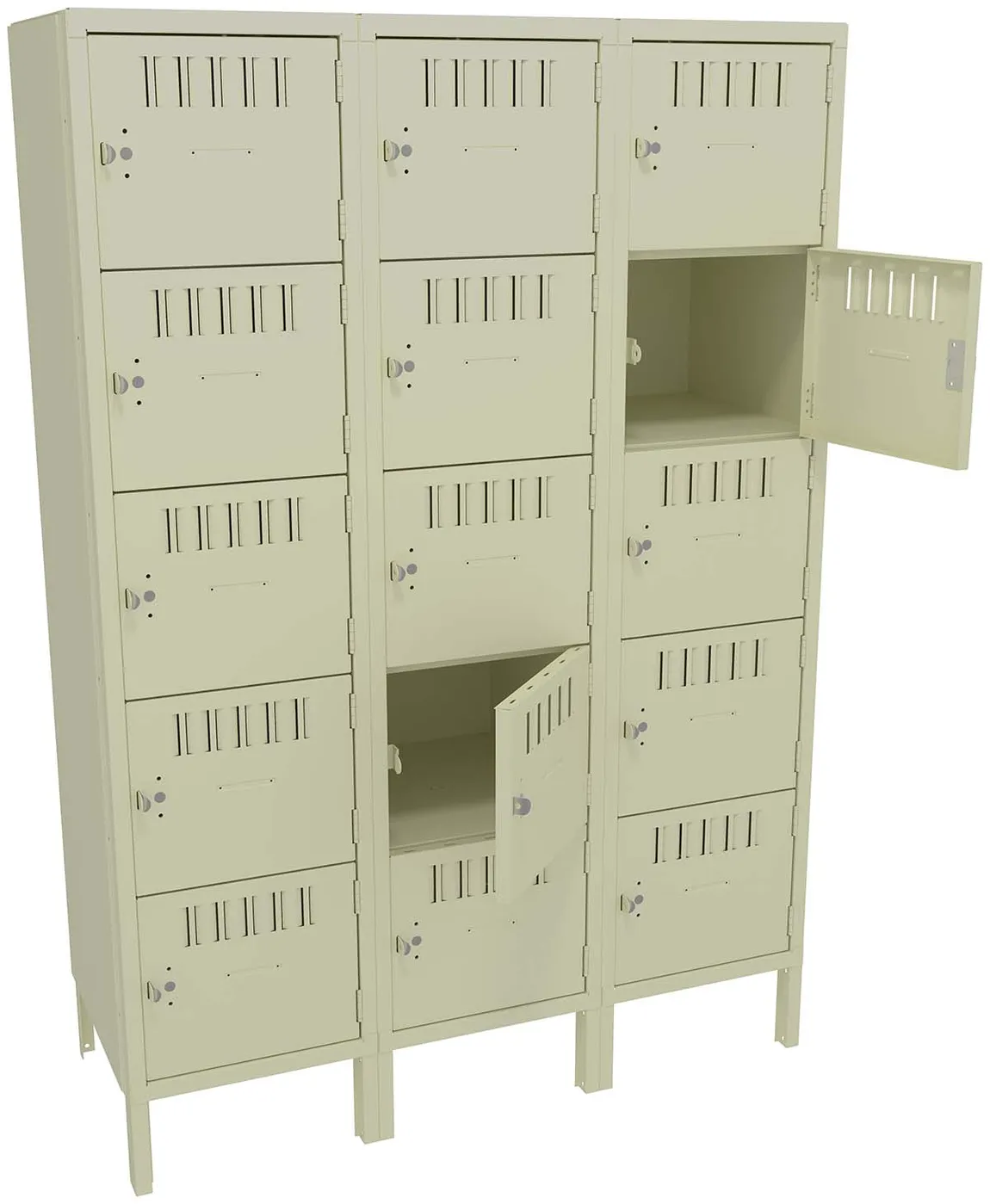 Fifteen Box Lockers with Legs
