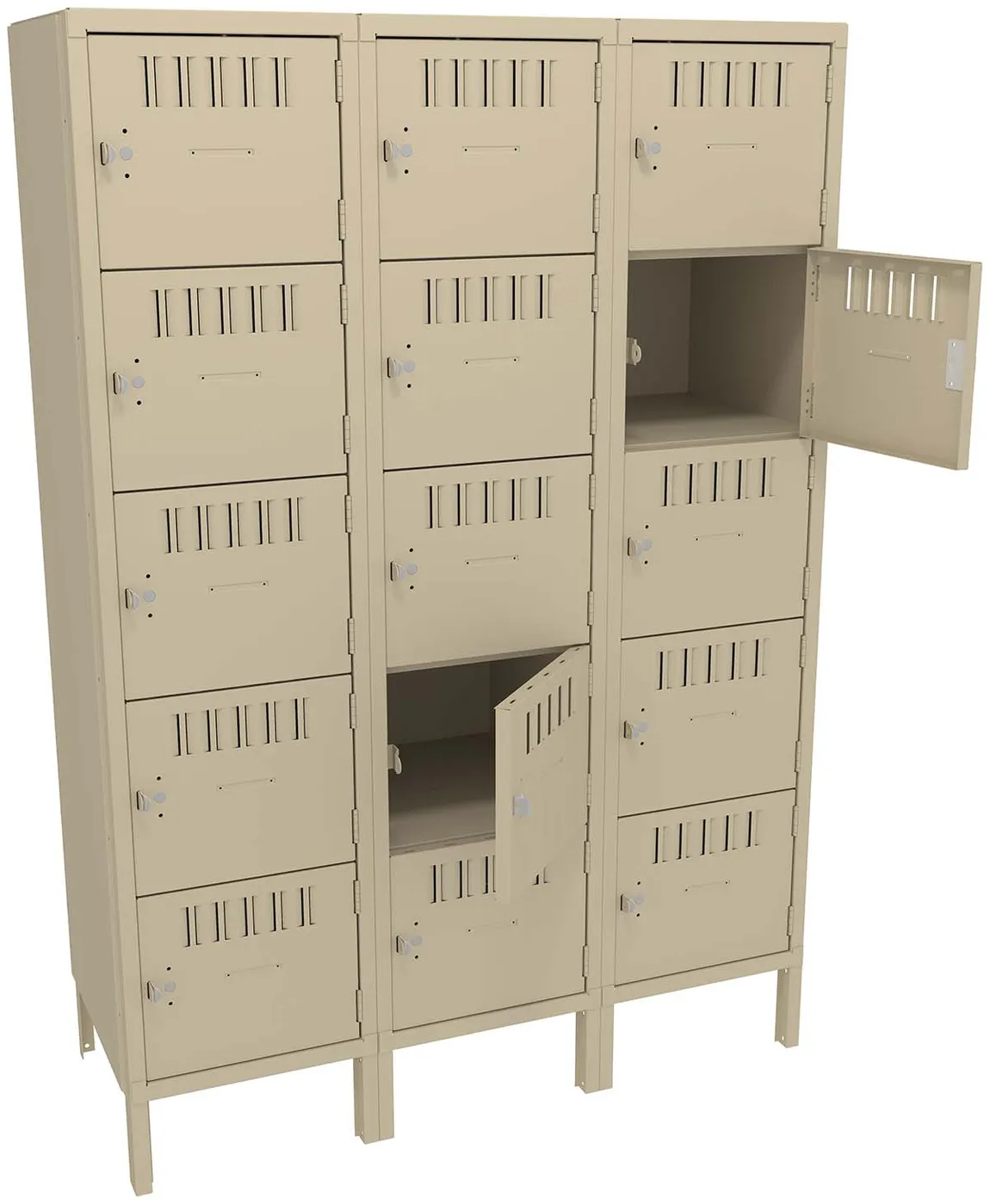 Fifteen Box Lockers with Legs