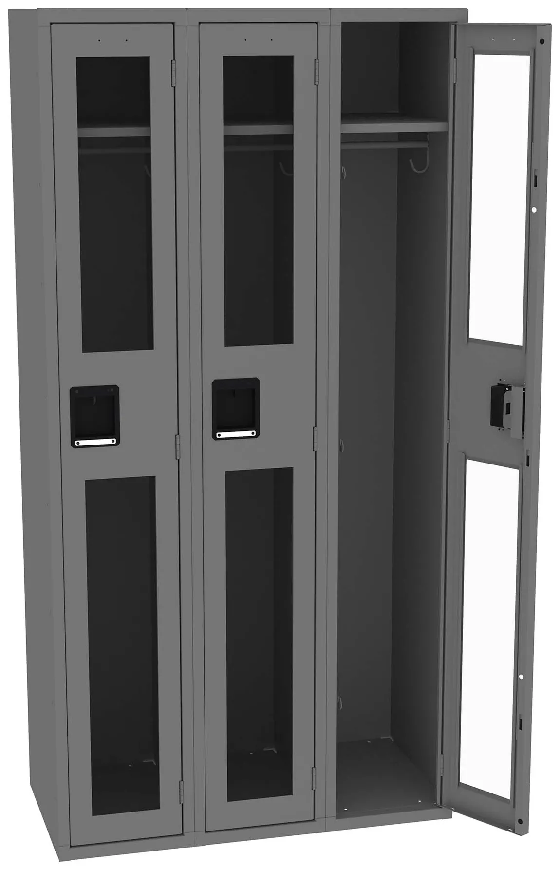 Triple See-Through Lockers