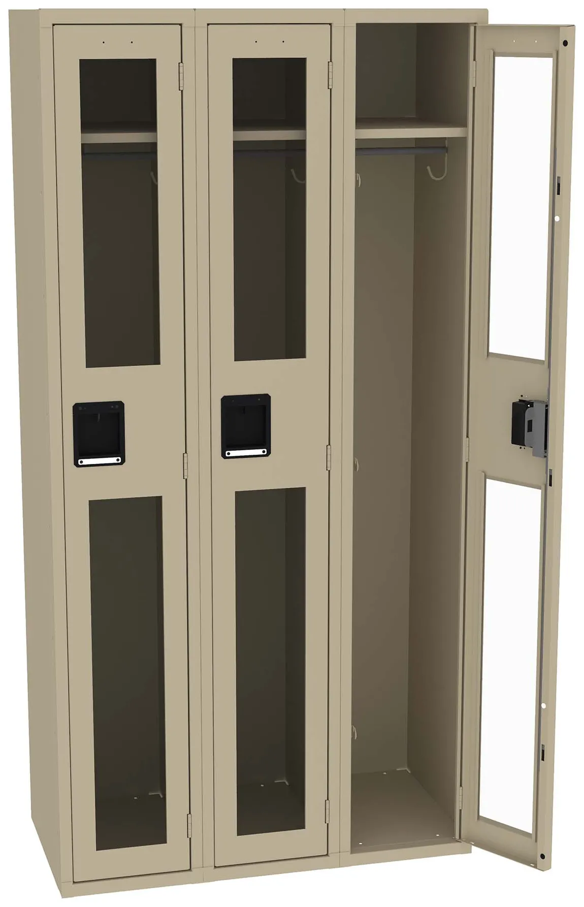 Triple See-Through Lockers